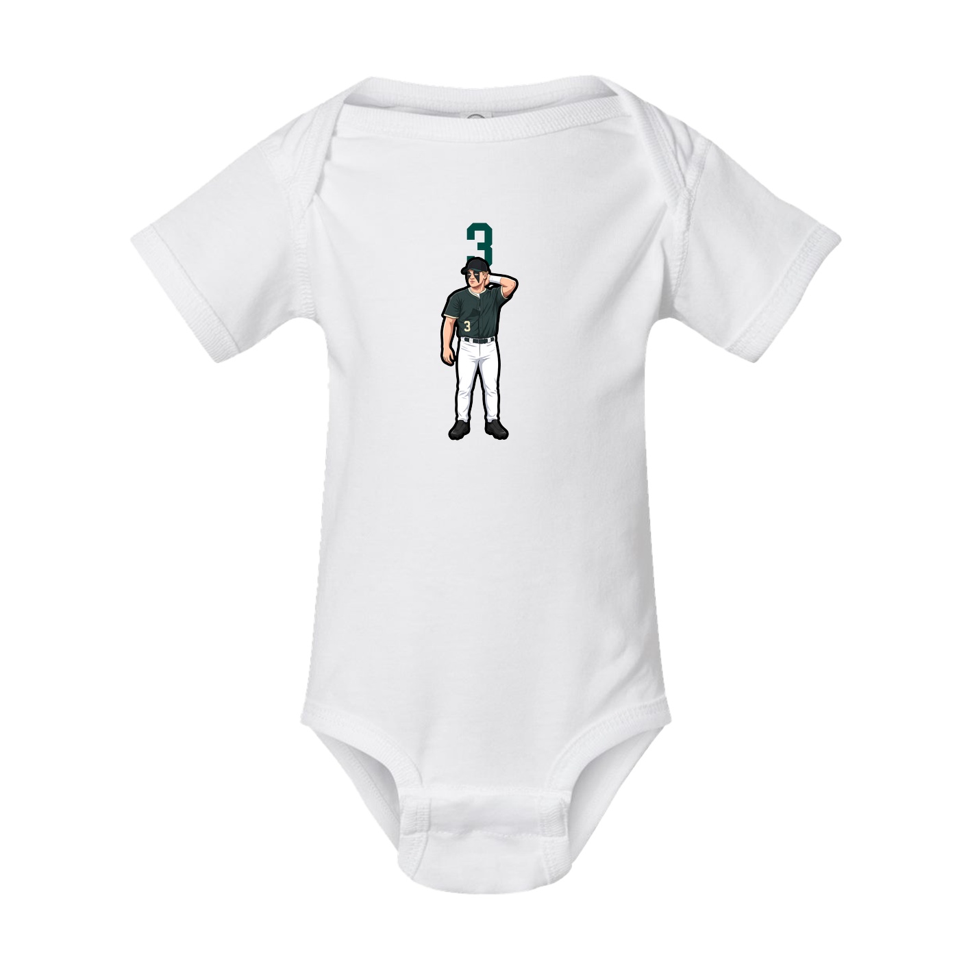Baby Onesie — Number Top in White