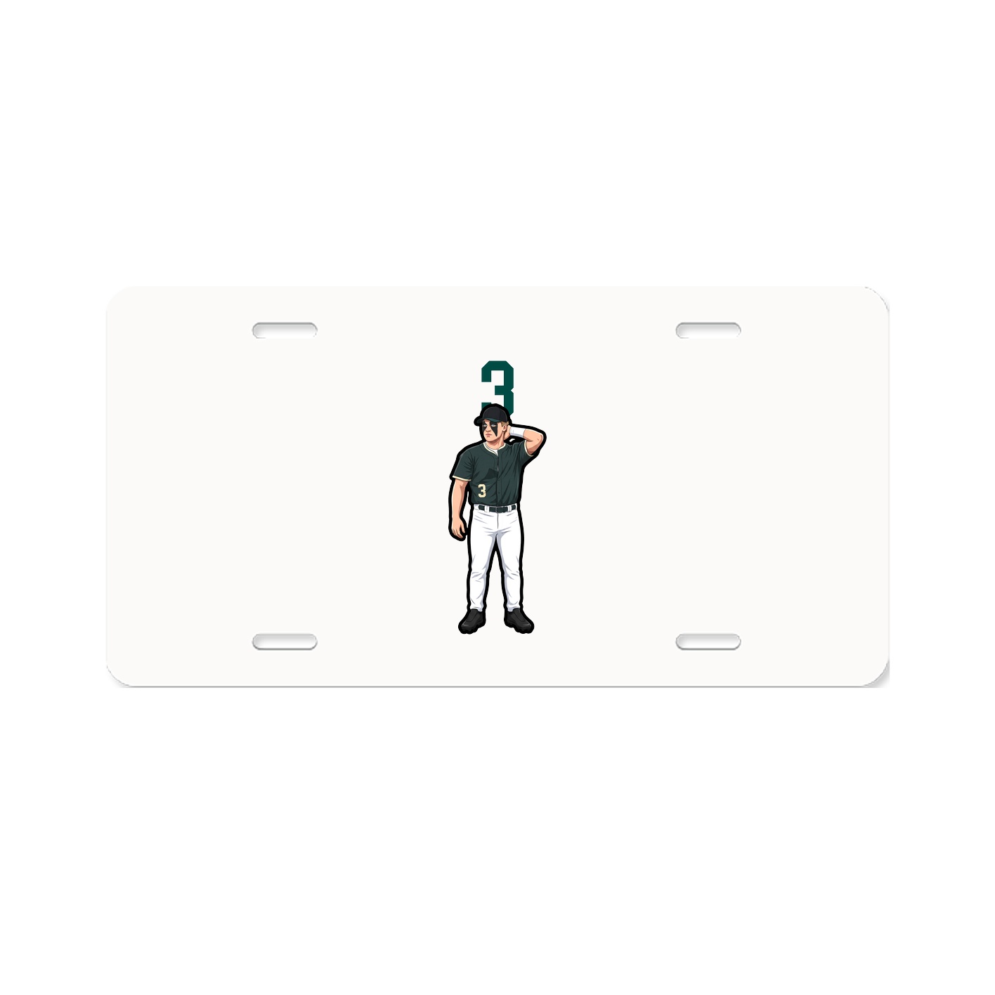 License Plate — Number Top in Classic