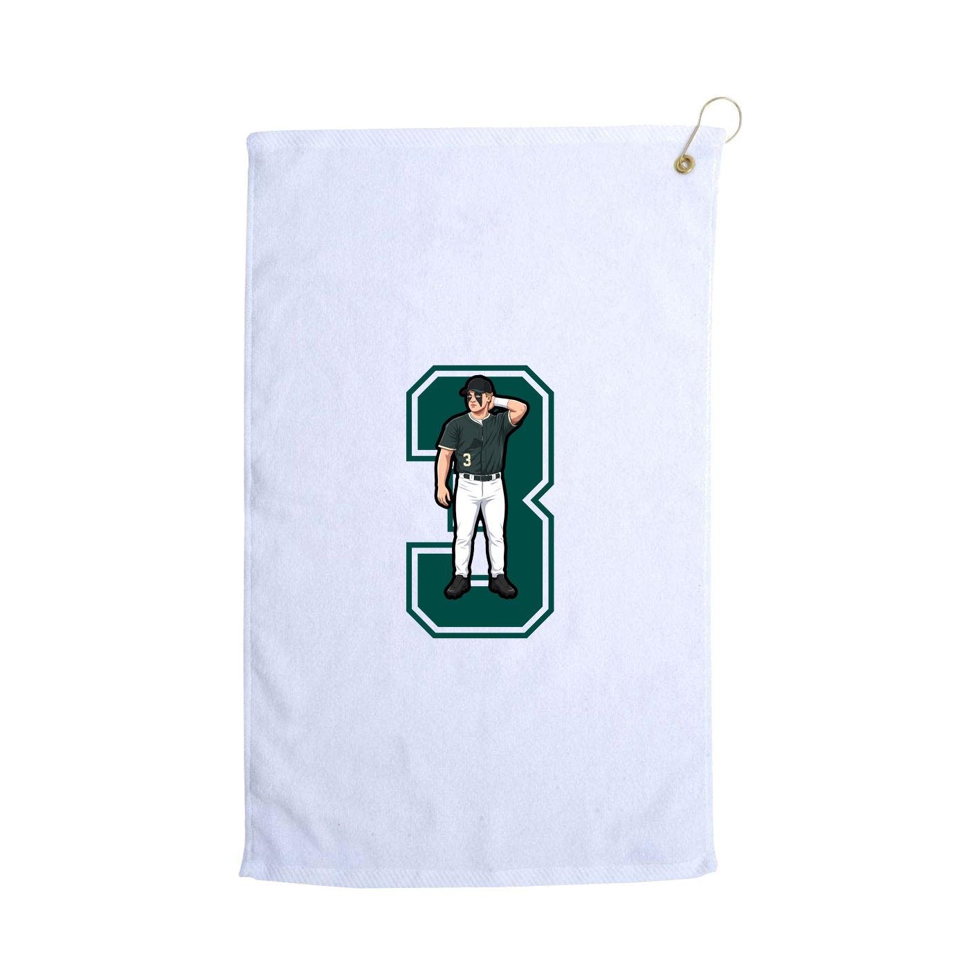 Golf Towel — Number in White