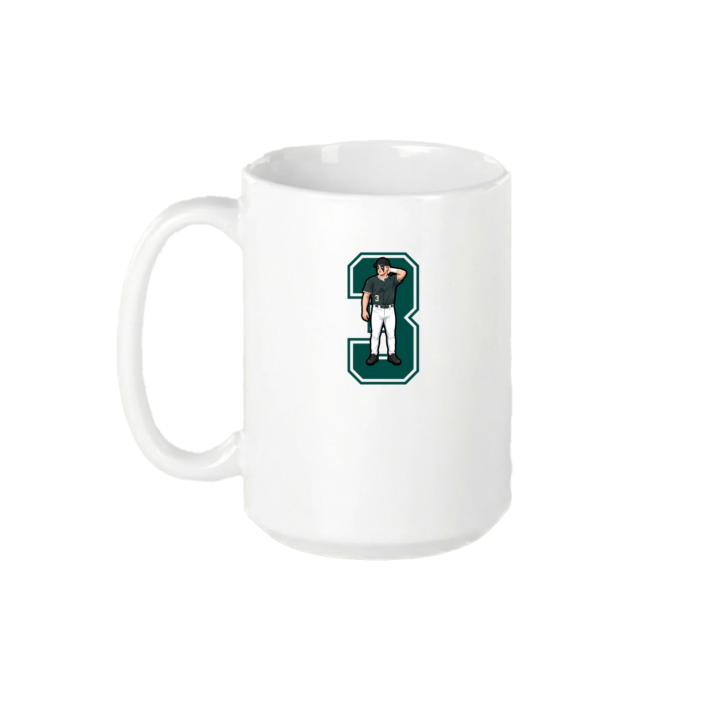 15oz Coffee Mug — Number in White