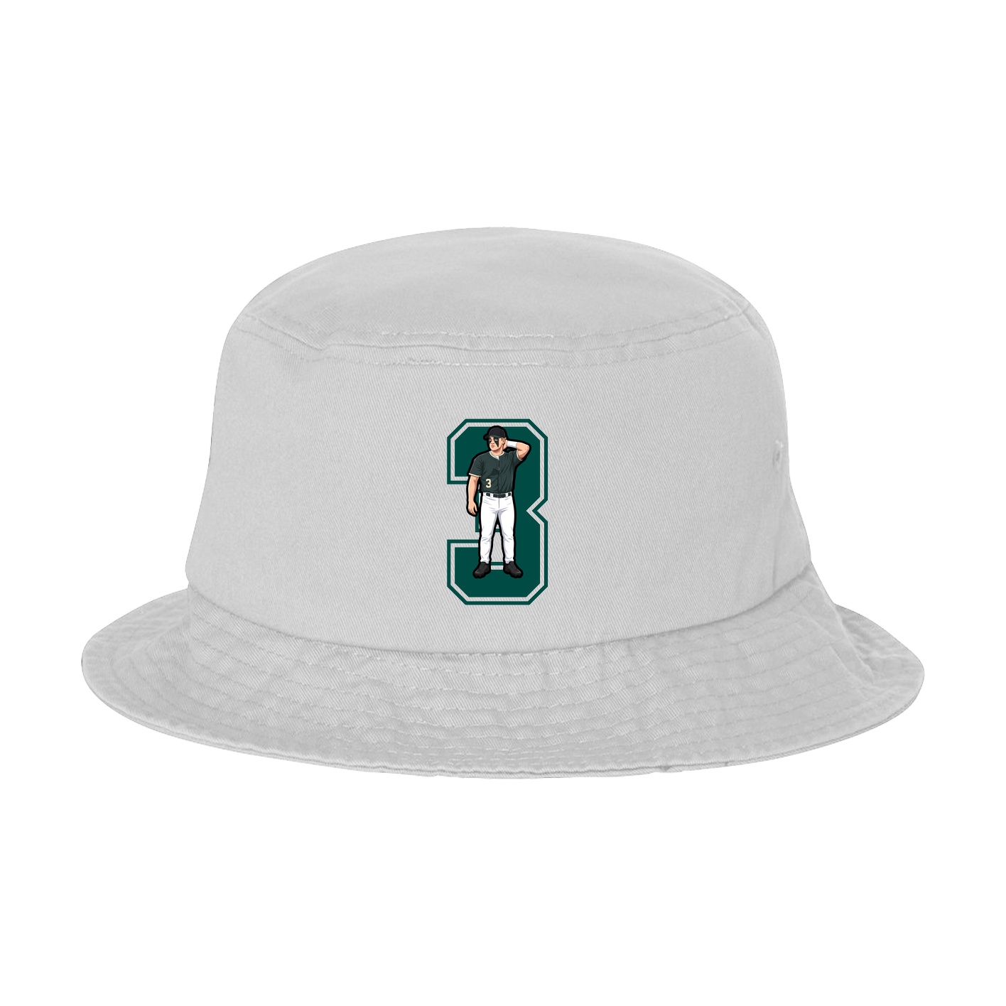 Bucket Cap — Number in White