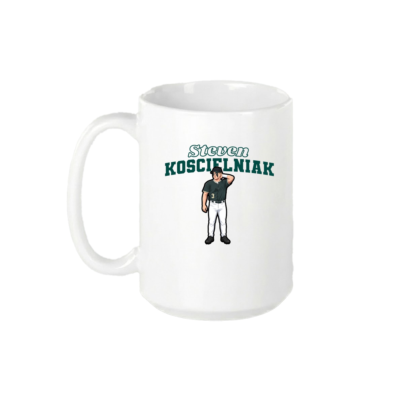 15oz Coffee Mug — Name Arch in White