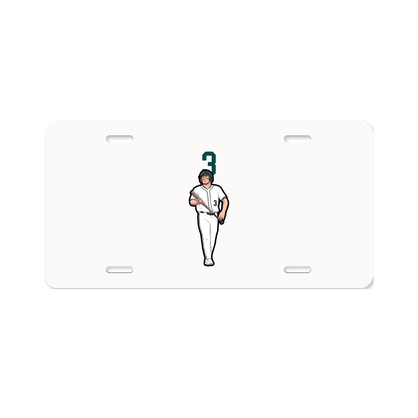 License Plate — Number Top in Classic