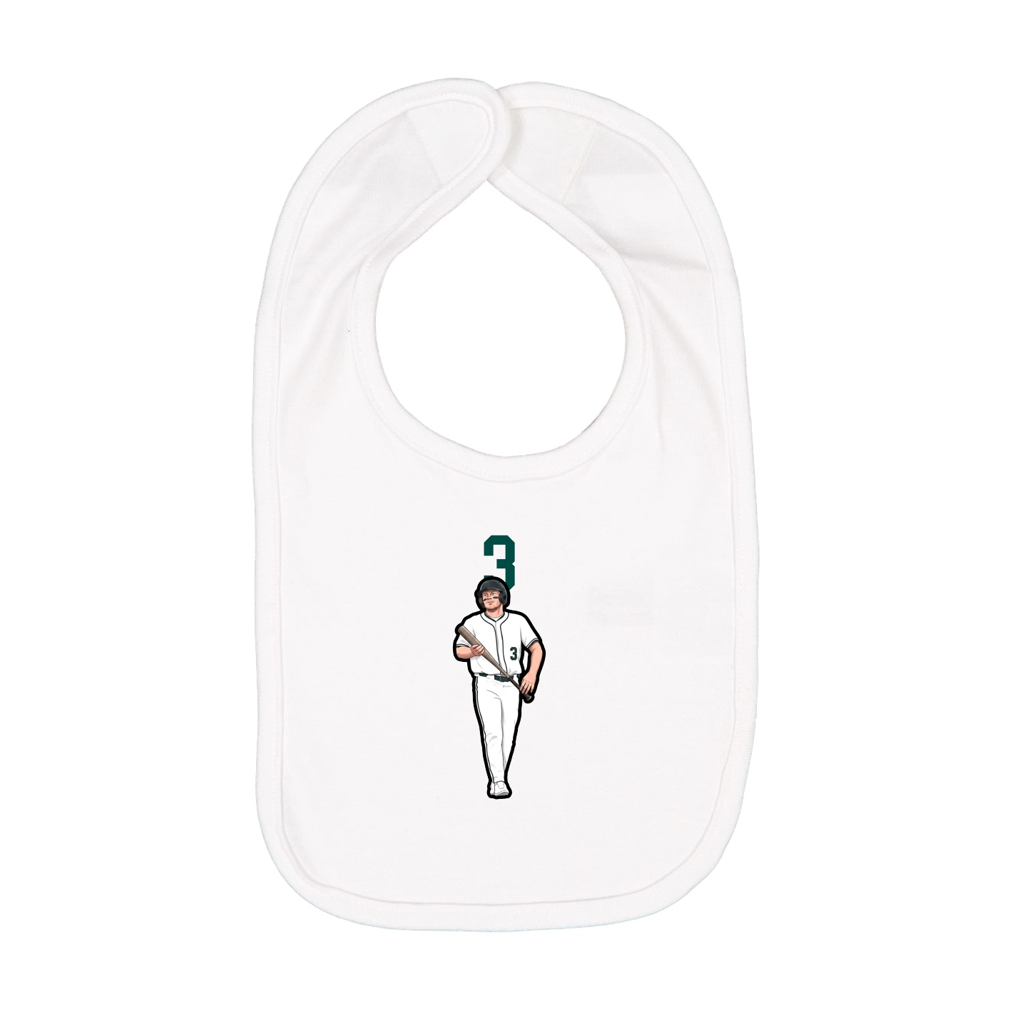 Infant Bib — Number Top in White