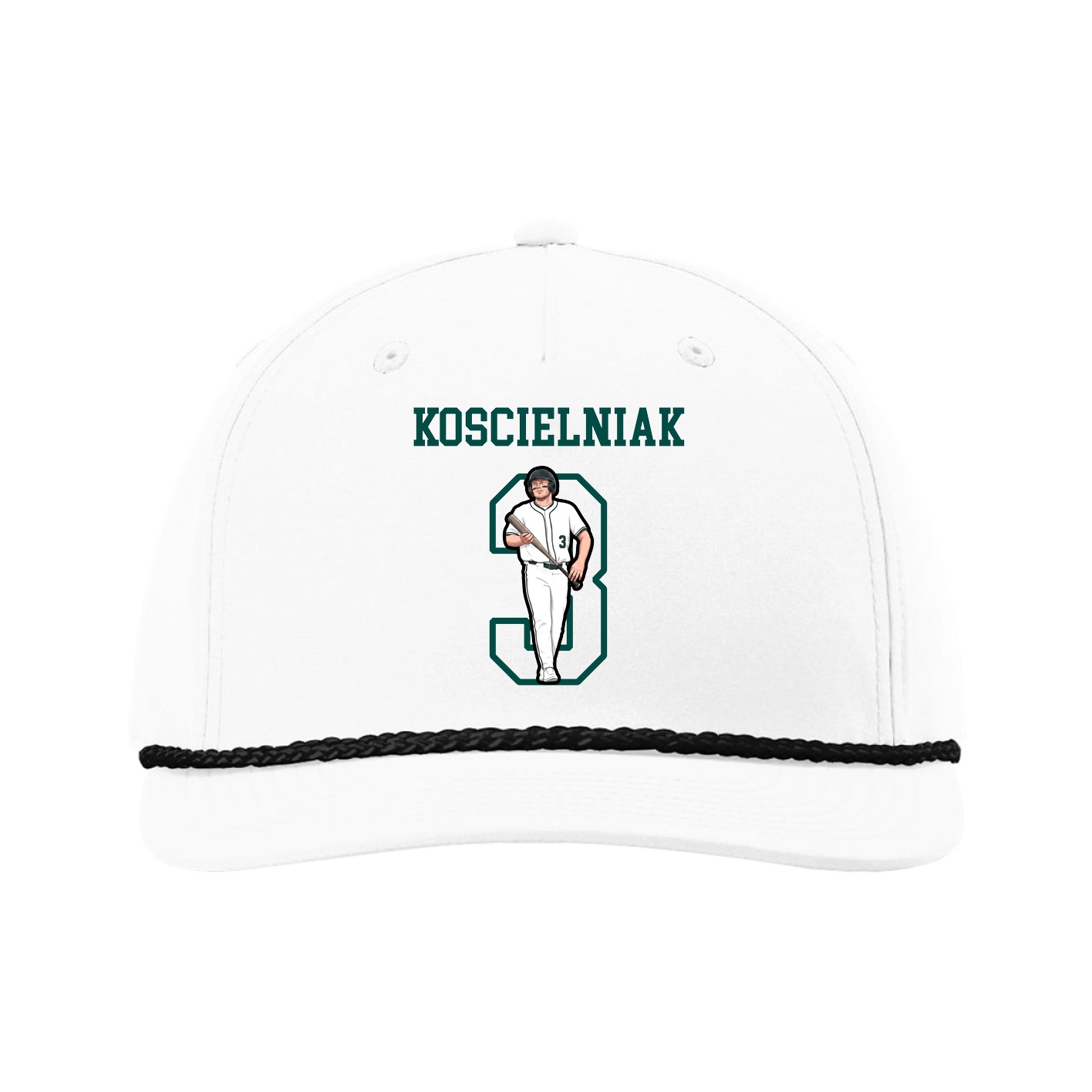 Five-Panel Classic Rope Cap — Shirsey in White