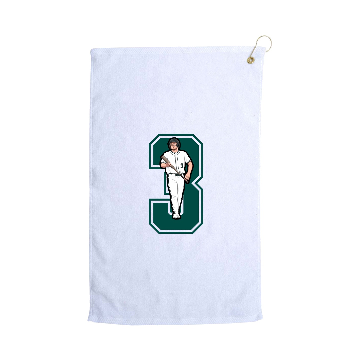 Golf Towel — Number in White