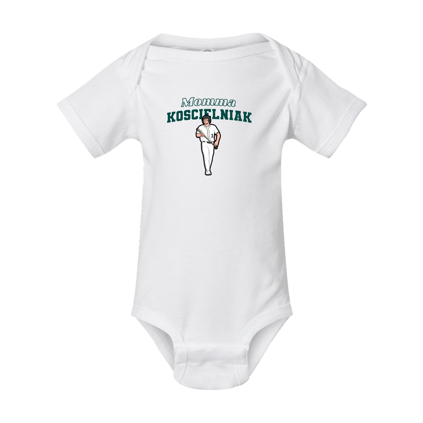 Baby Onesie — Mothers Day Block in White