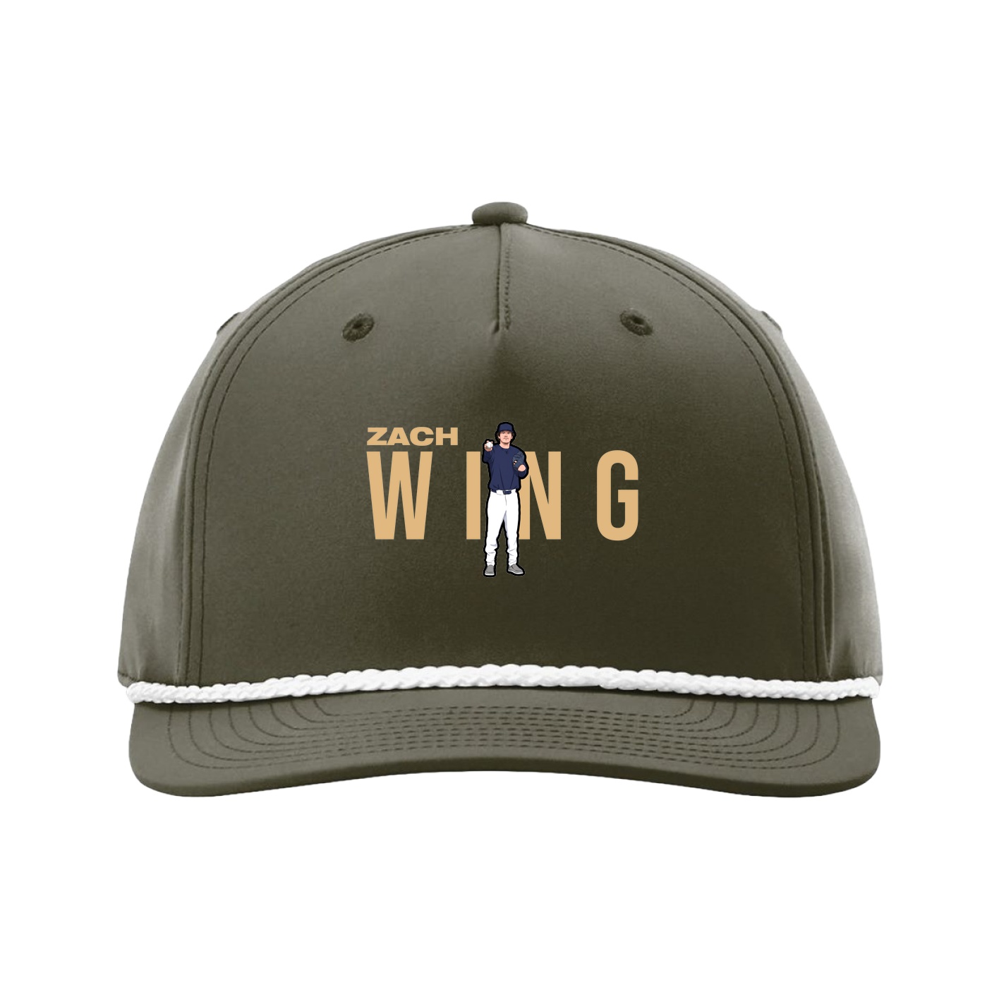 Five-Panel Classic Rope Cap — Player Name in Green