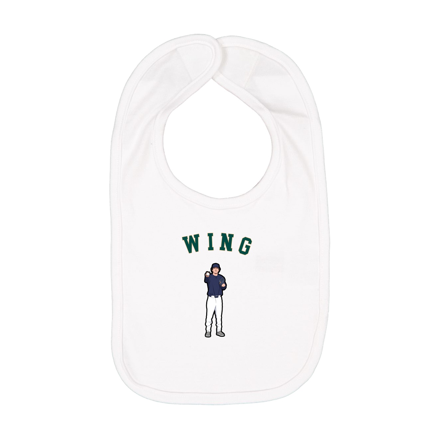 Infant Bib — Shirsey Arch in White