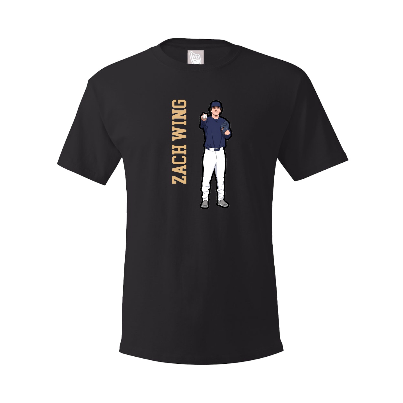 Tee — Name Vertical in Black