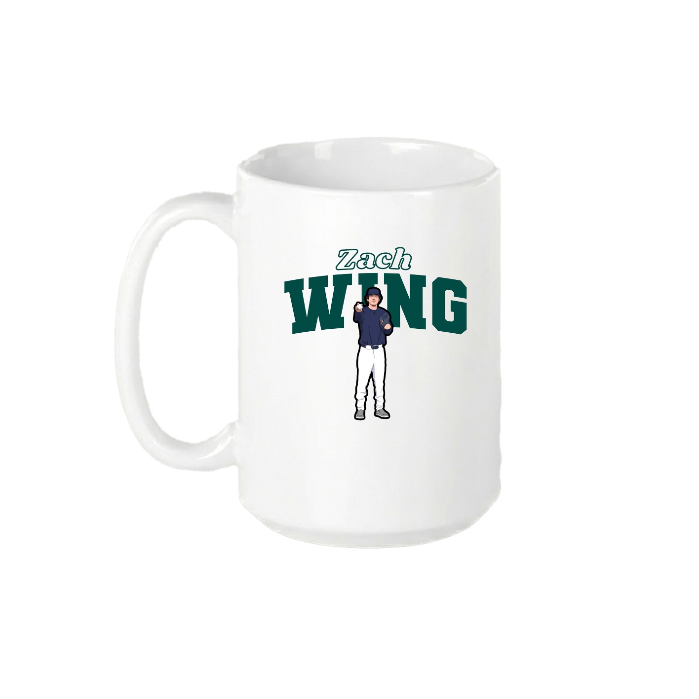 15oz Coffee Mug — Name Arch in White