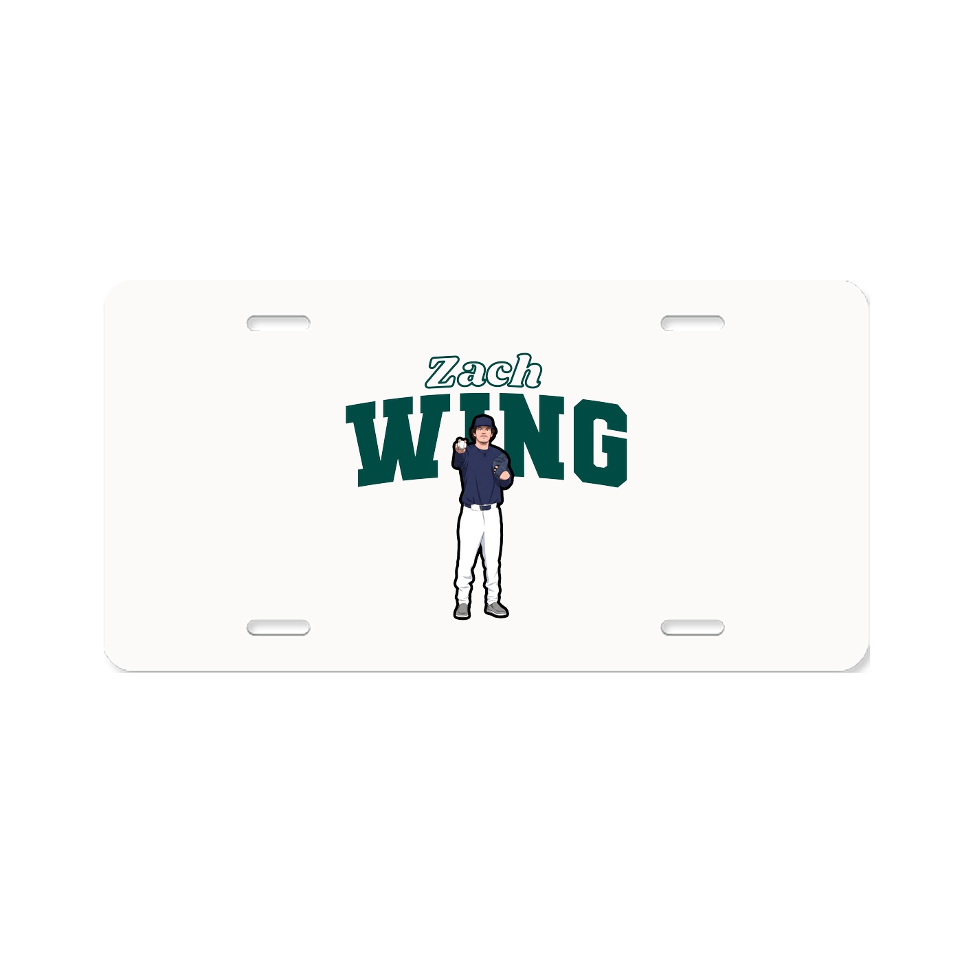 License Plate — Name Arch in Classic