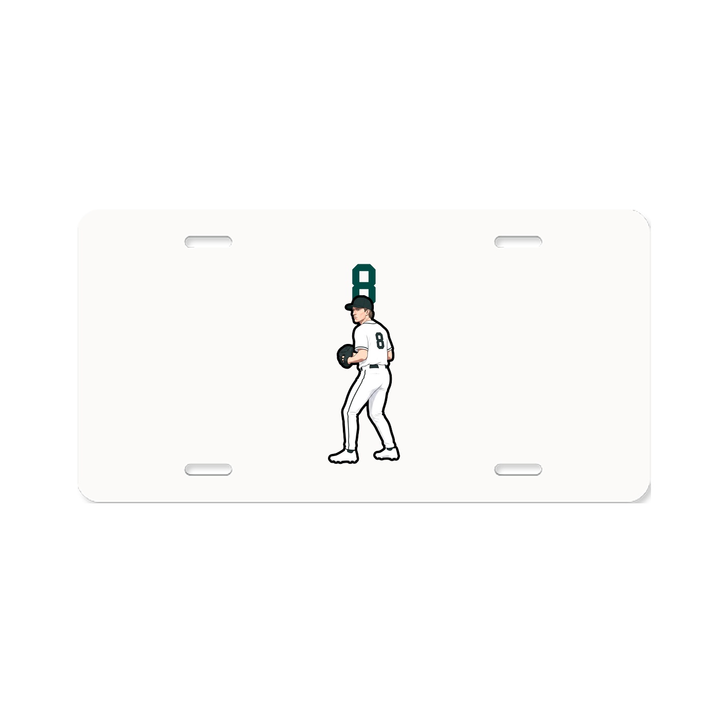 License Plate — Number Top in Classic