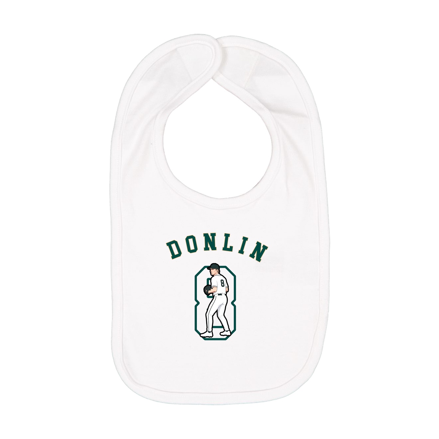 Infant Bib — Shirsey Arch in White