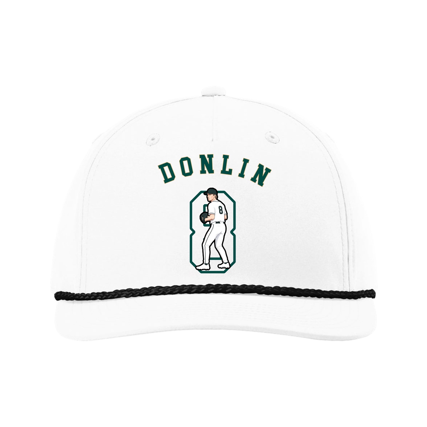 Five-Panel Classic Rope Cap — Shirsey Arch in White