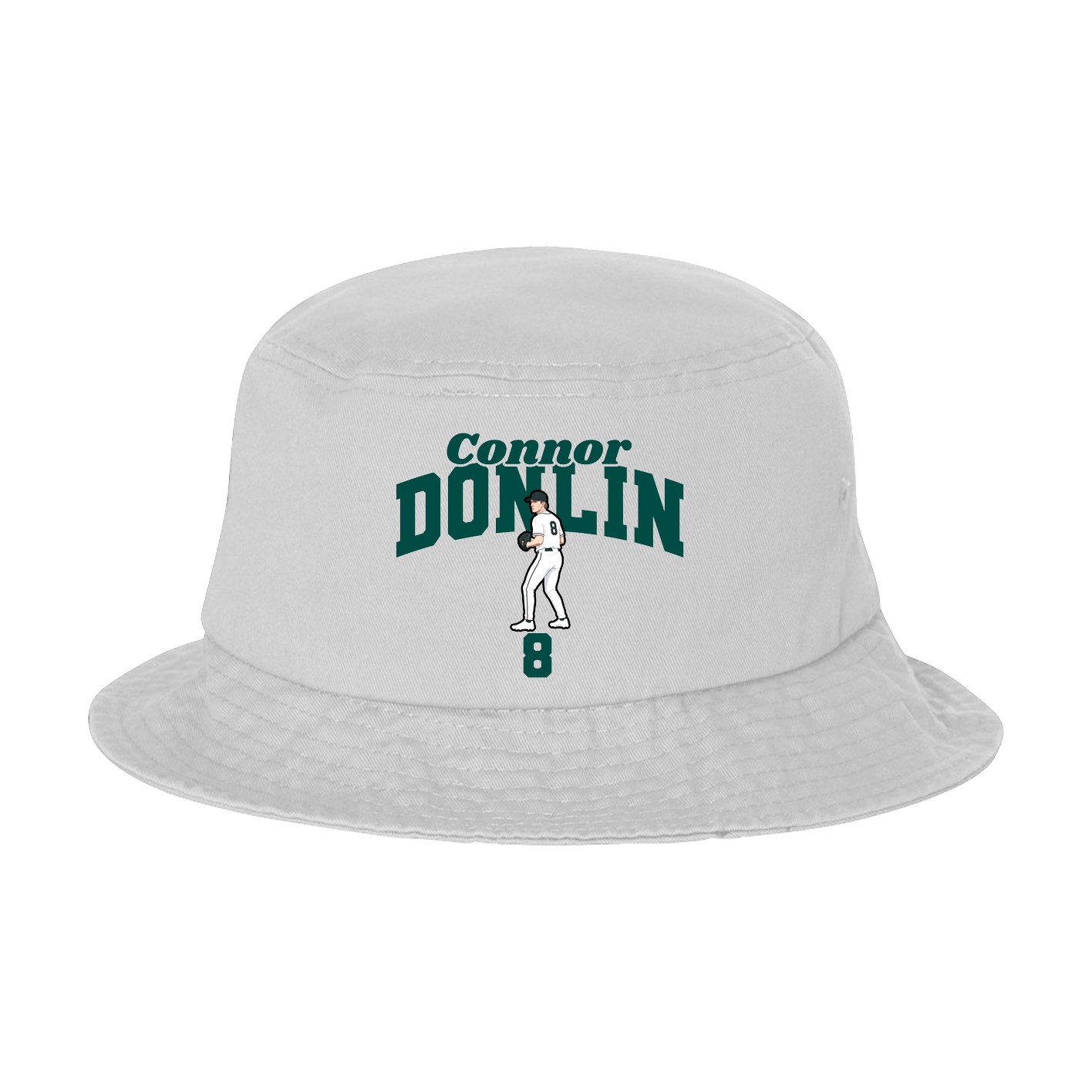 Bucket Cap — Signature Arch in White
