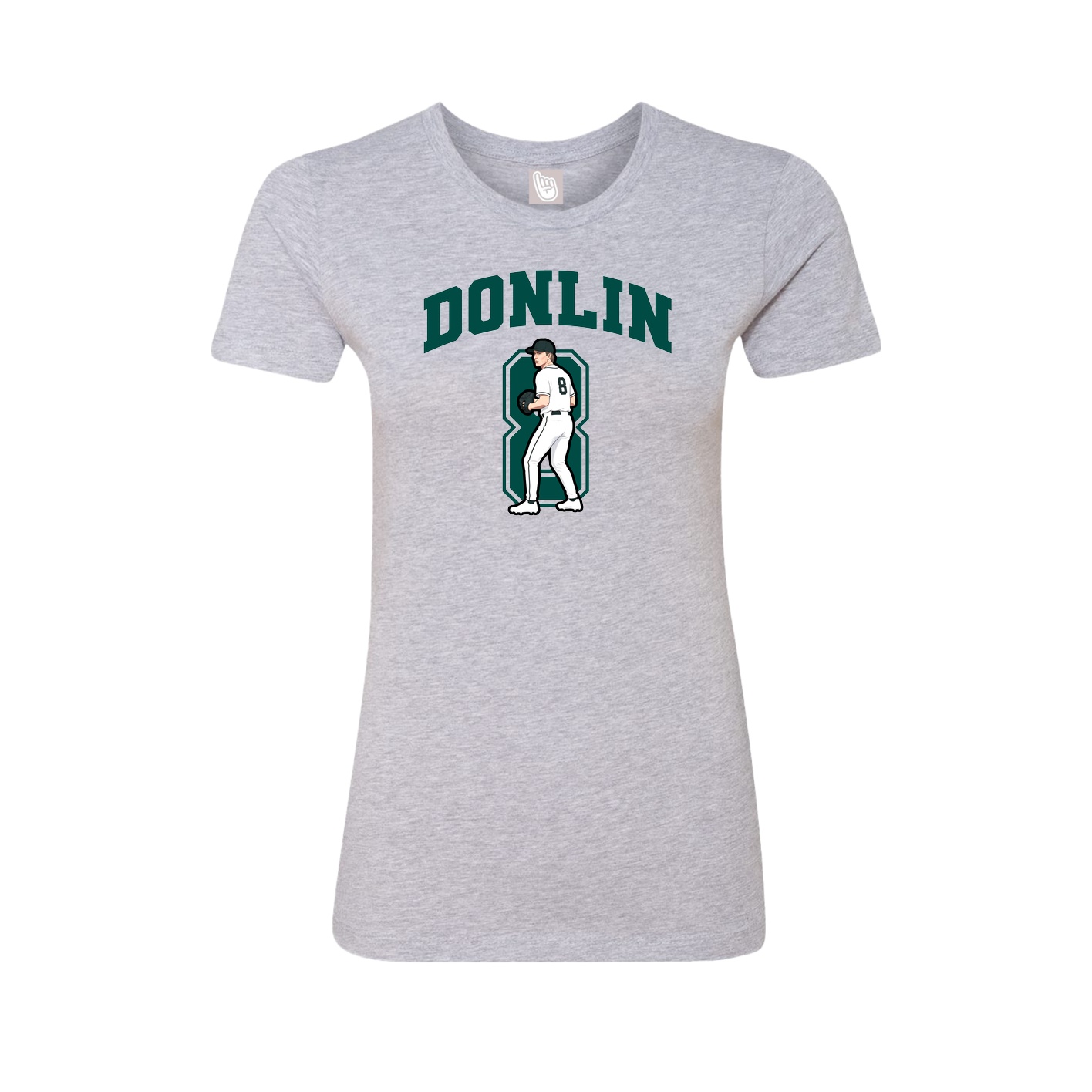 Fitted Women's Tee — Number in Grey