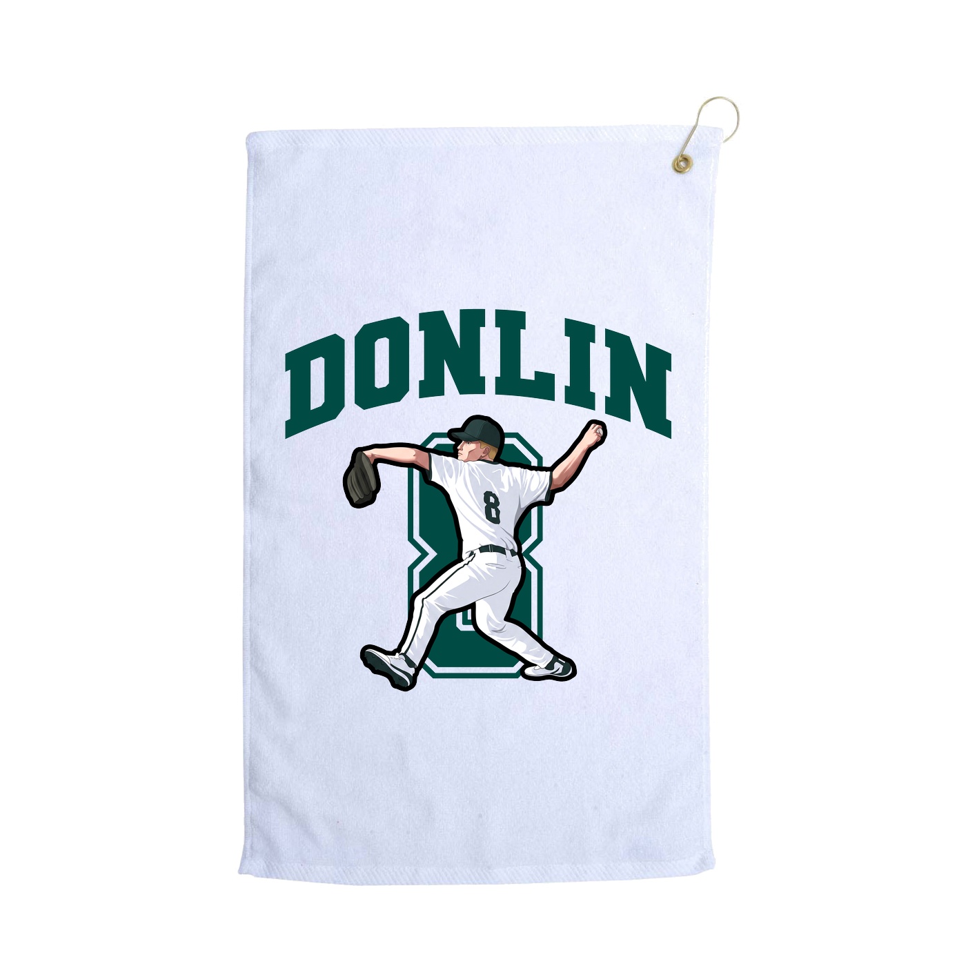 Golf Towel — Number in White