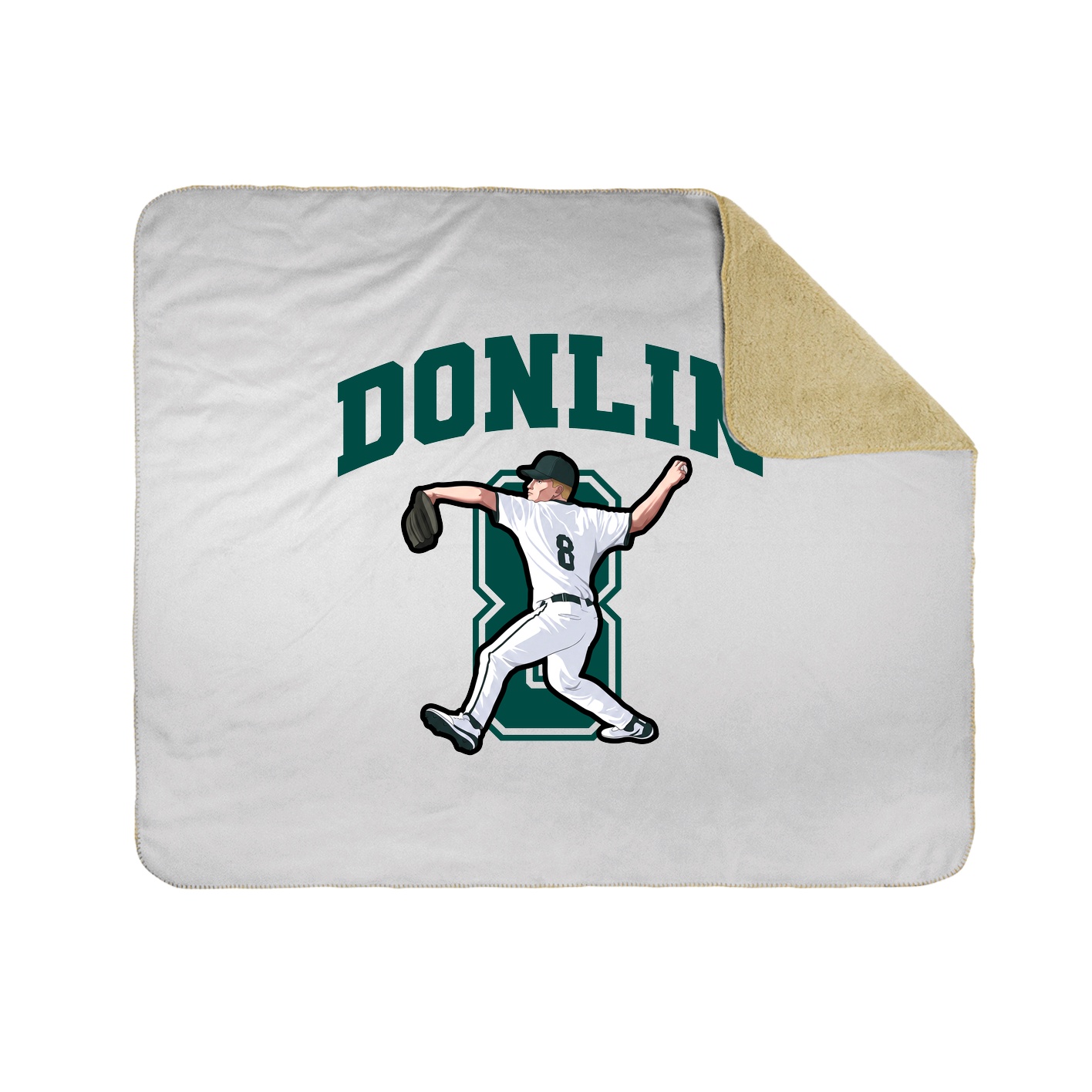 Throw Blanket — Number in White