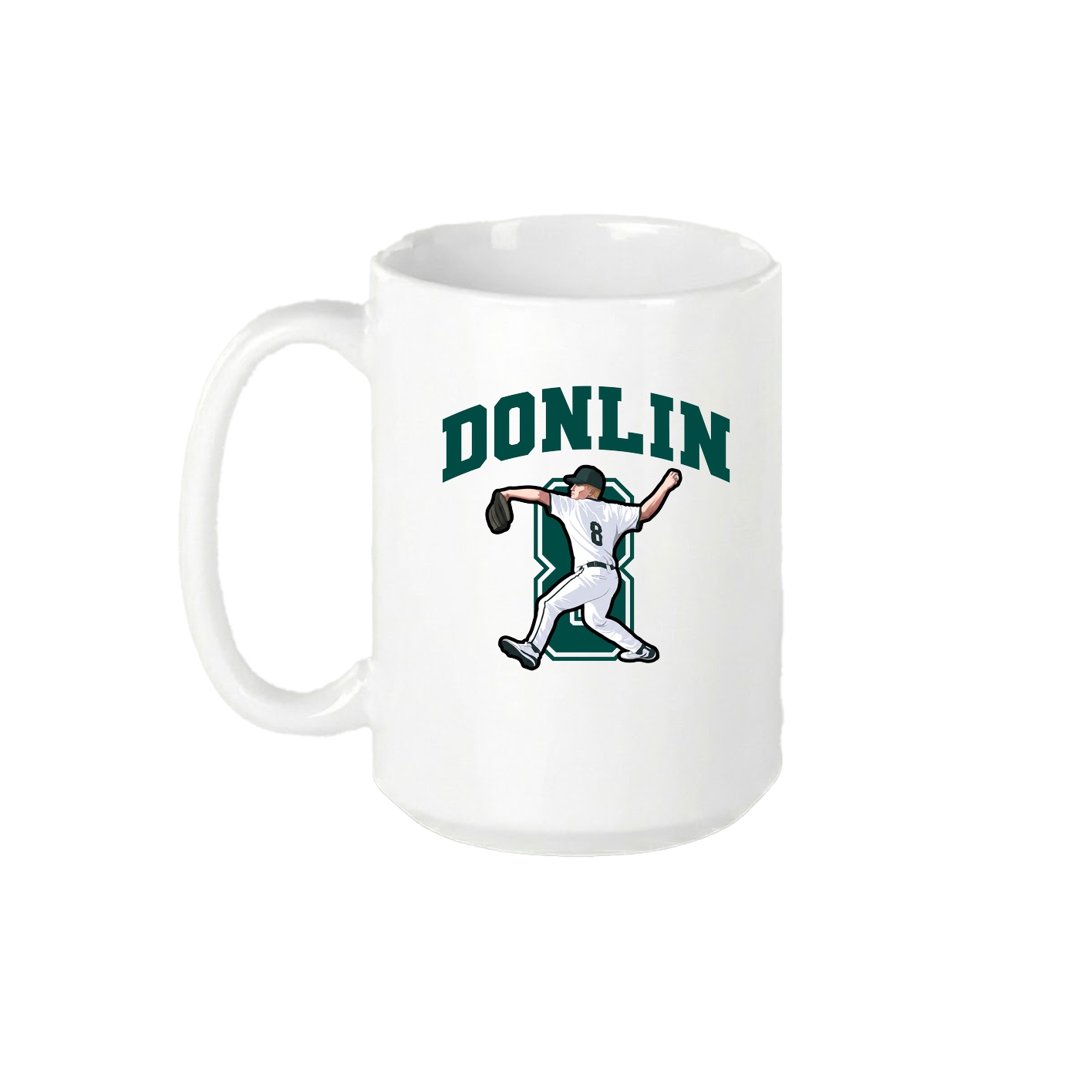 15oz Coffee Mug — Number in White