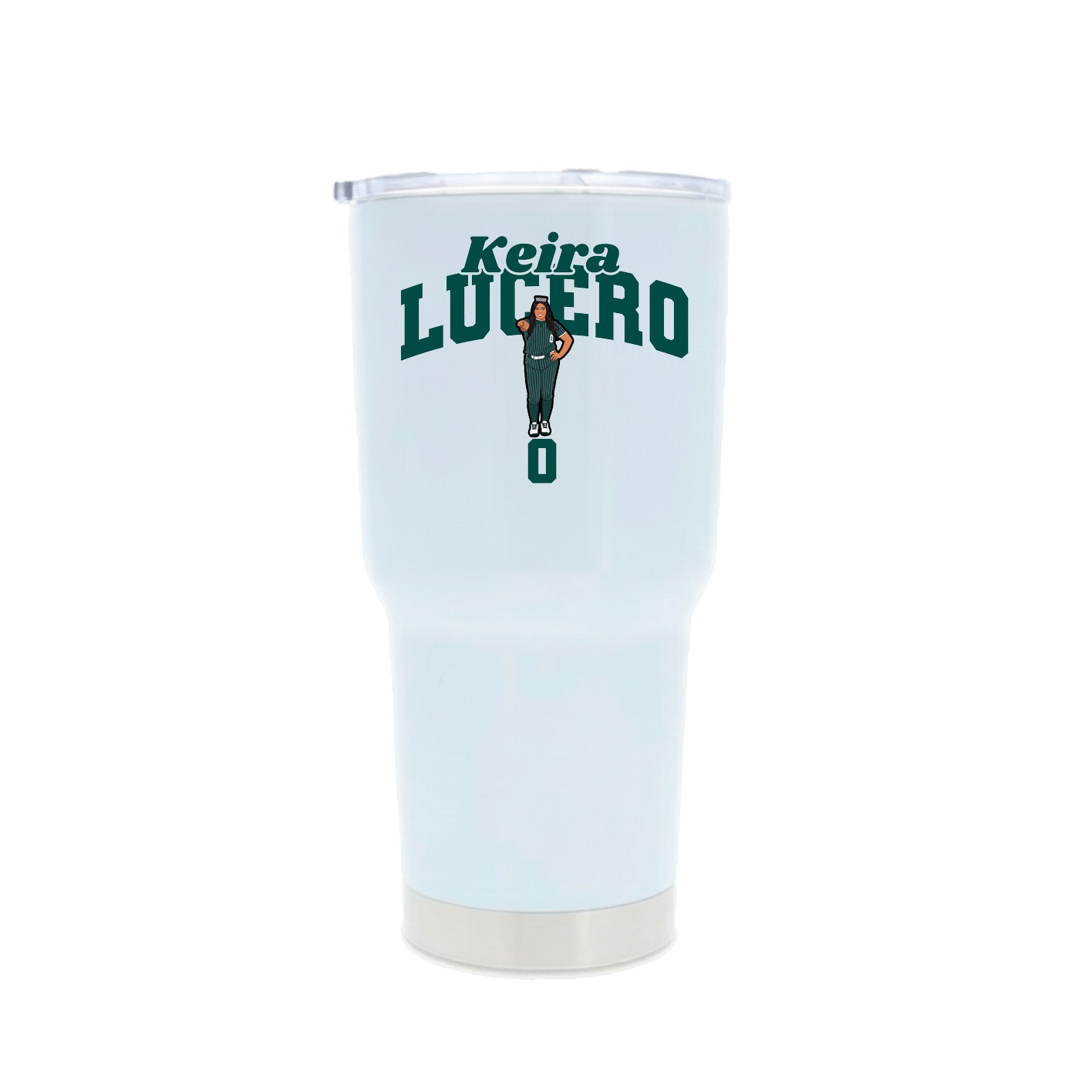 30oz Stainless Steel Tumbler — Signature Arch in White