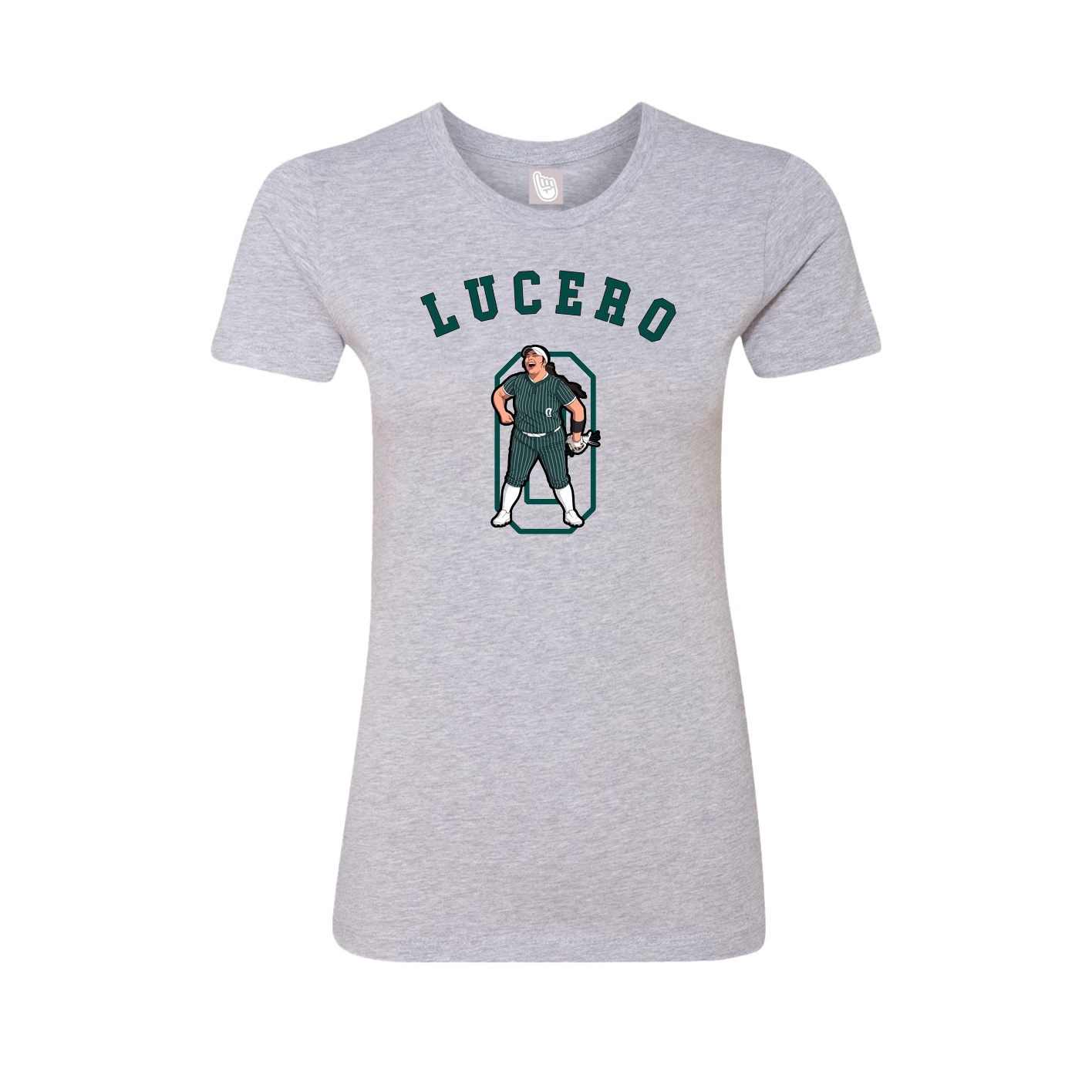 Fitted Women's Tee — Shirsey Arch in Grey