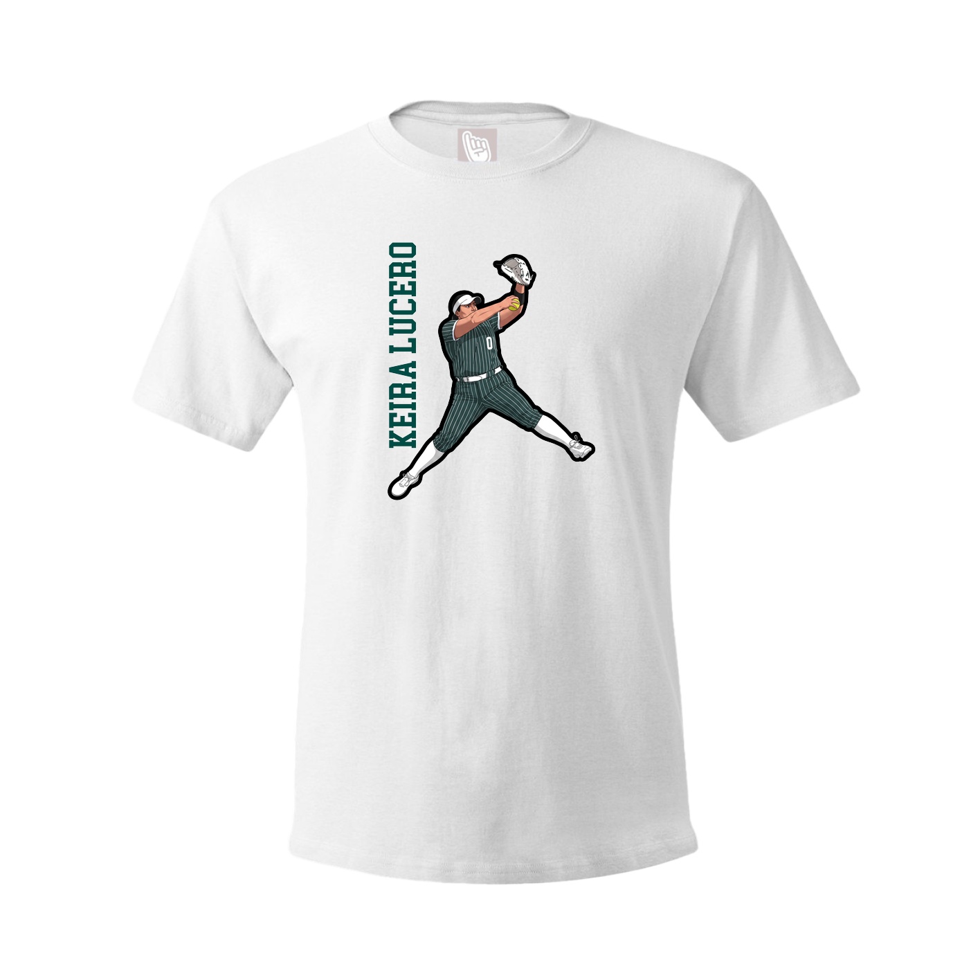 Youth Tee — Name Vertical in White