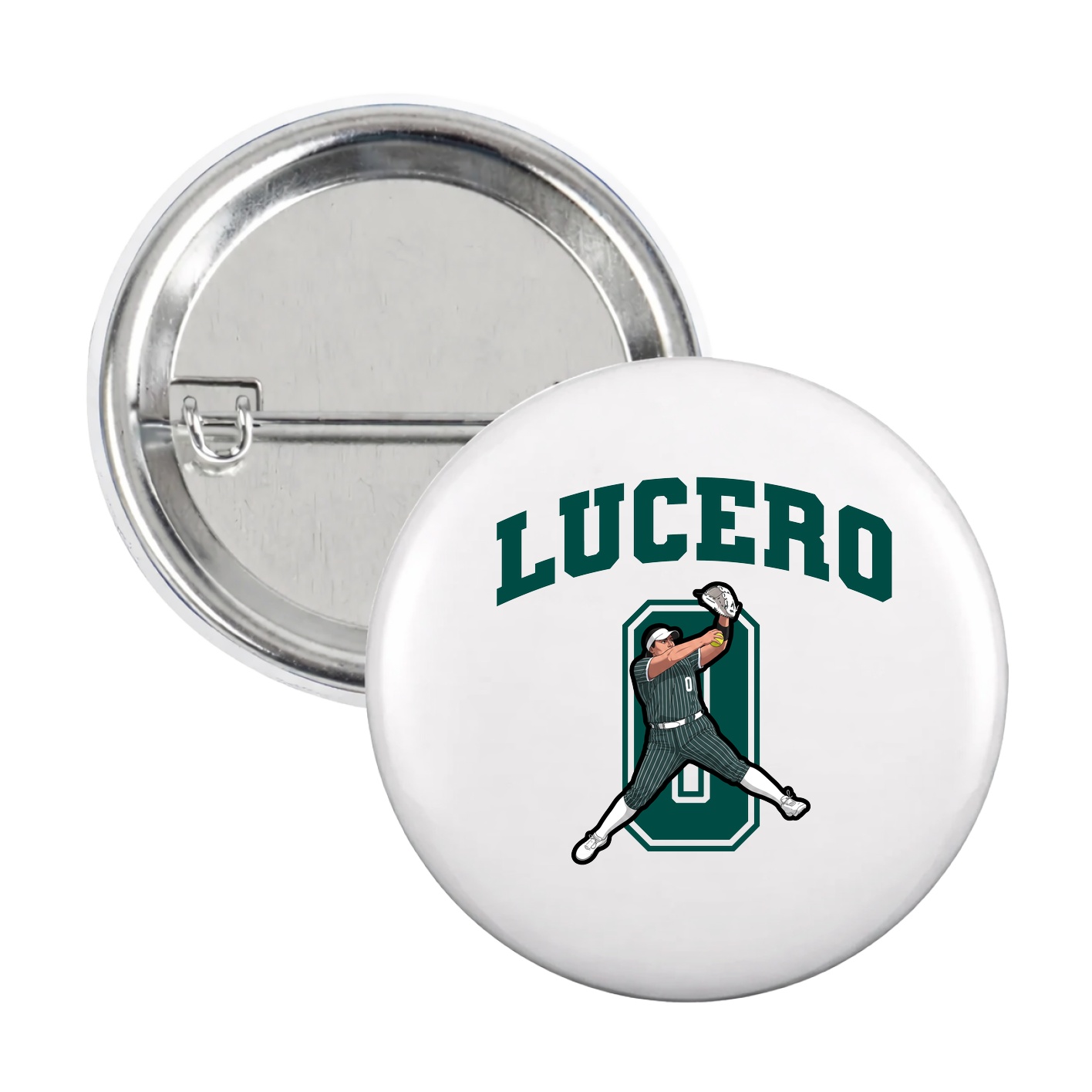 Game Day Button — Number in White