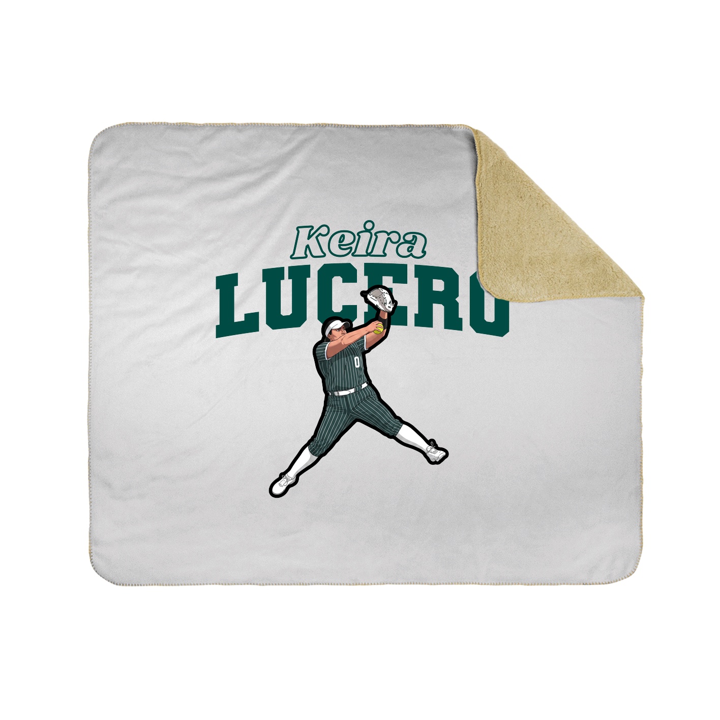 Throw Blanket — Name Arch in White