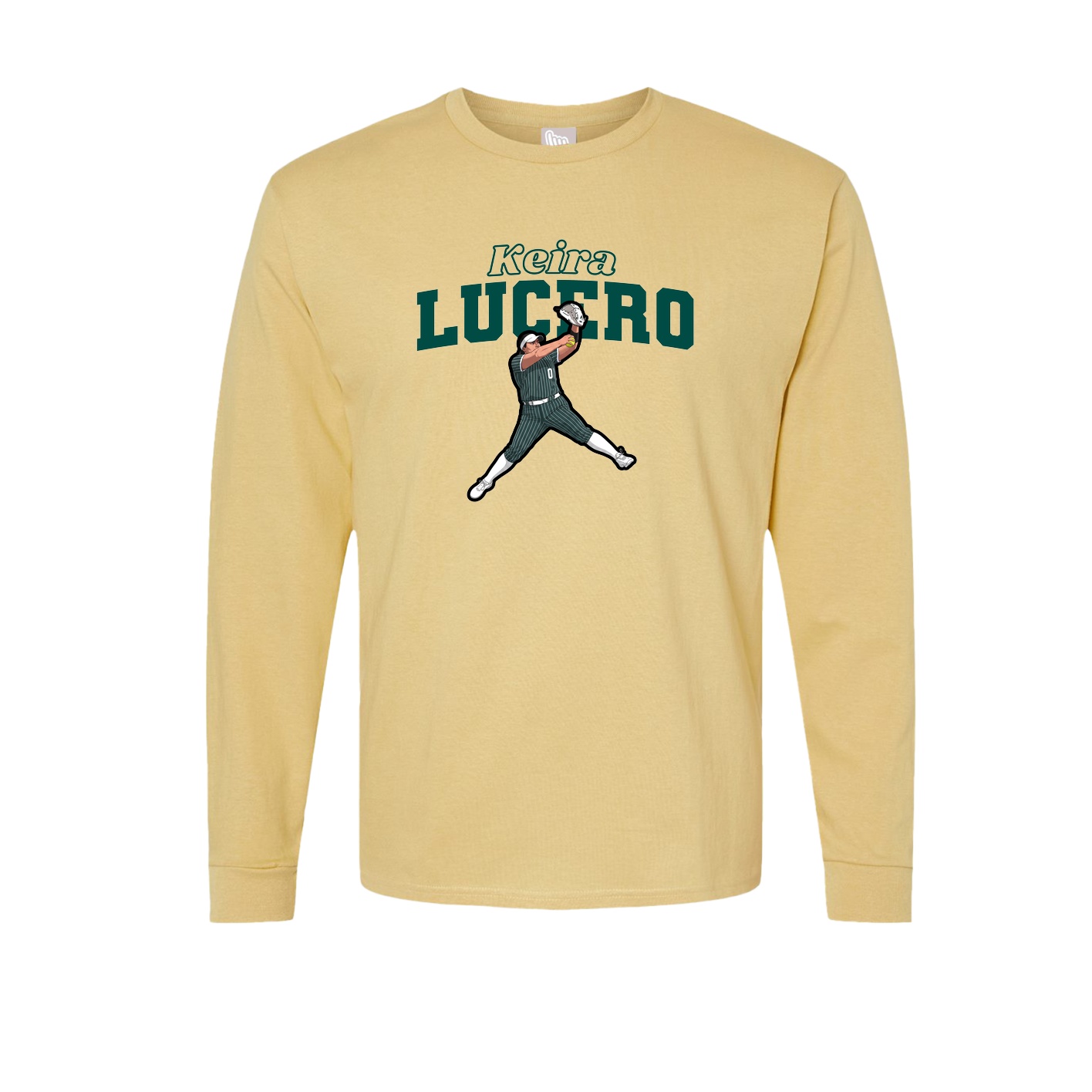 Long Sleeve Tee — Name Arch in Vegas Gold