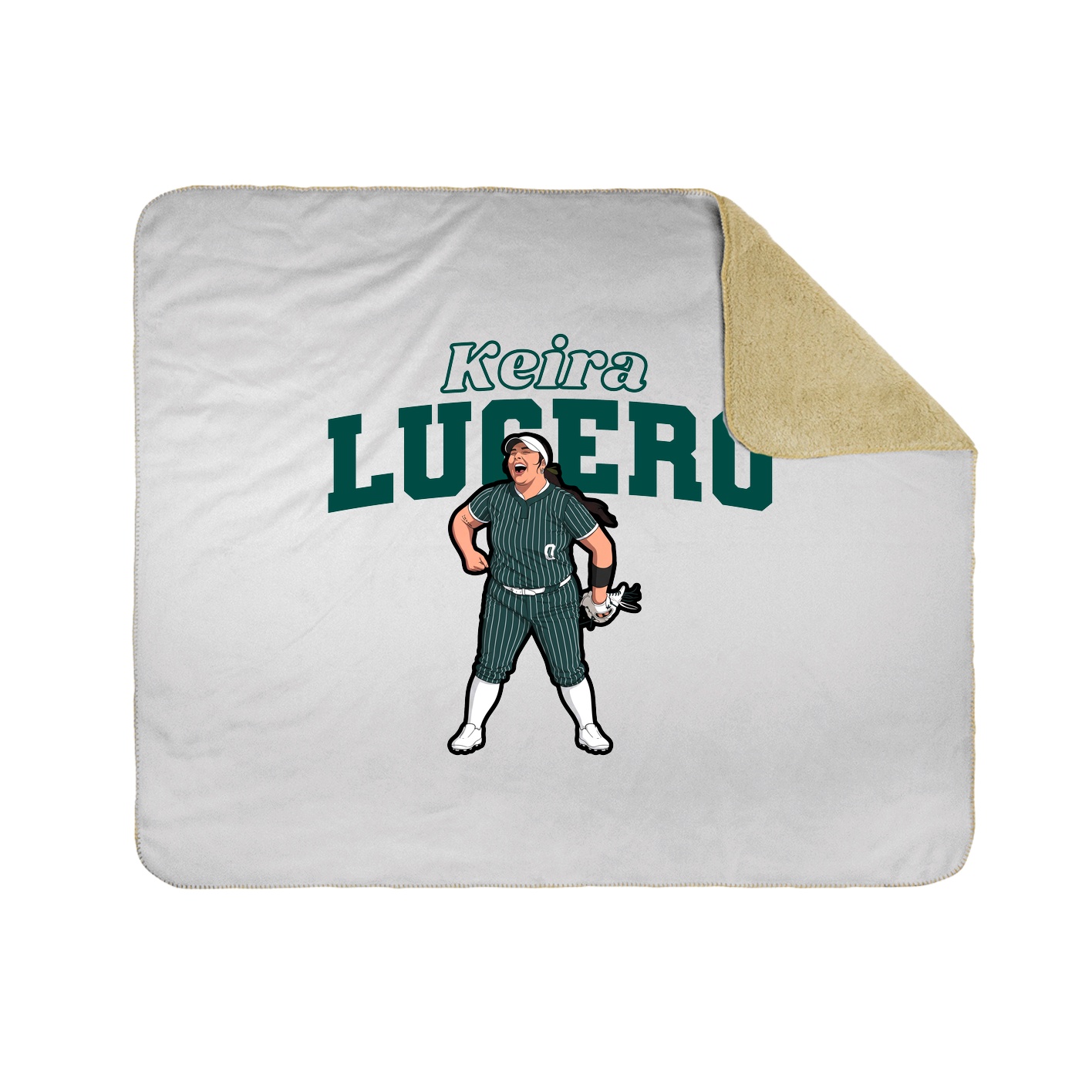 Throw Blanket — Name Arch in White