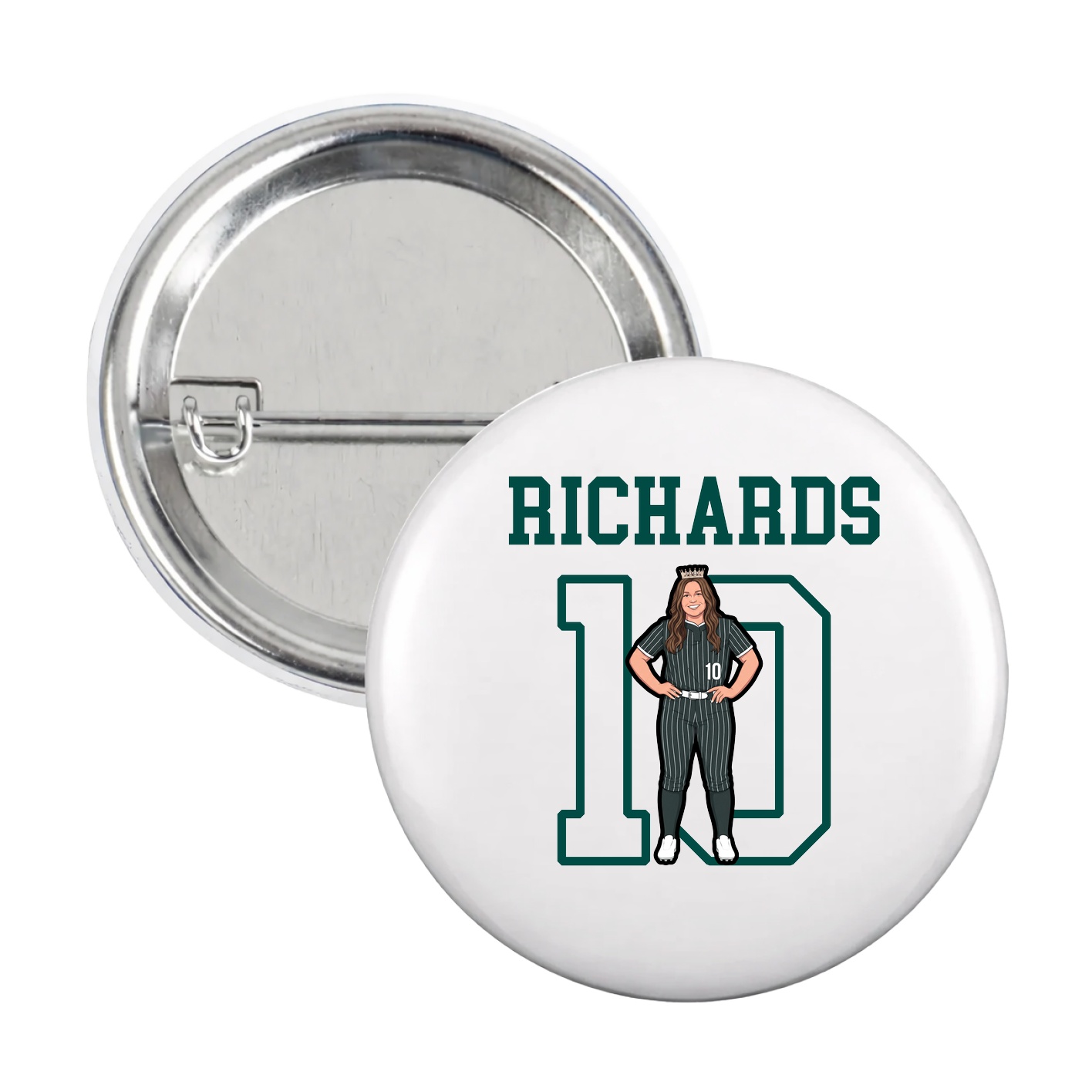 Game Day Button — Shirsey in White