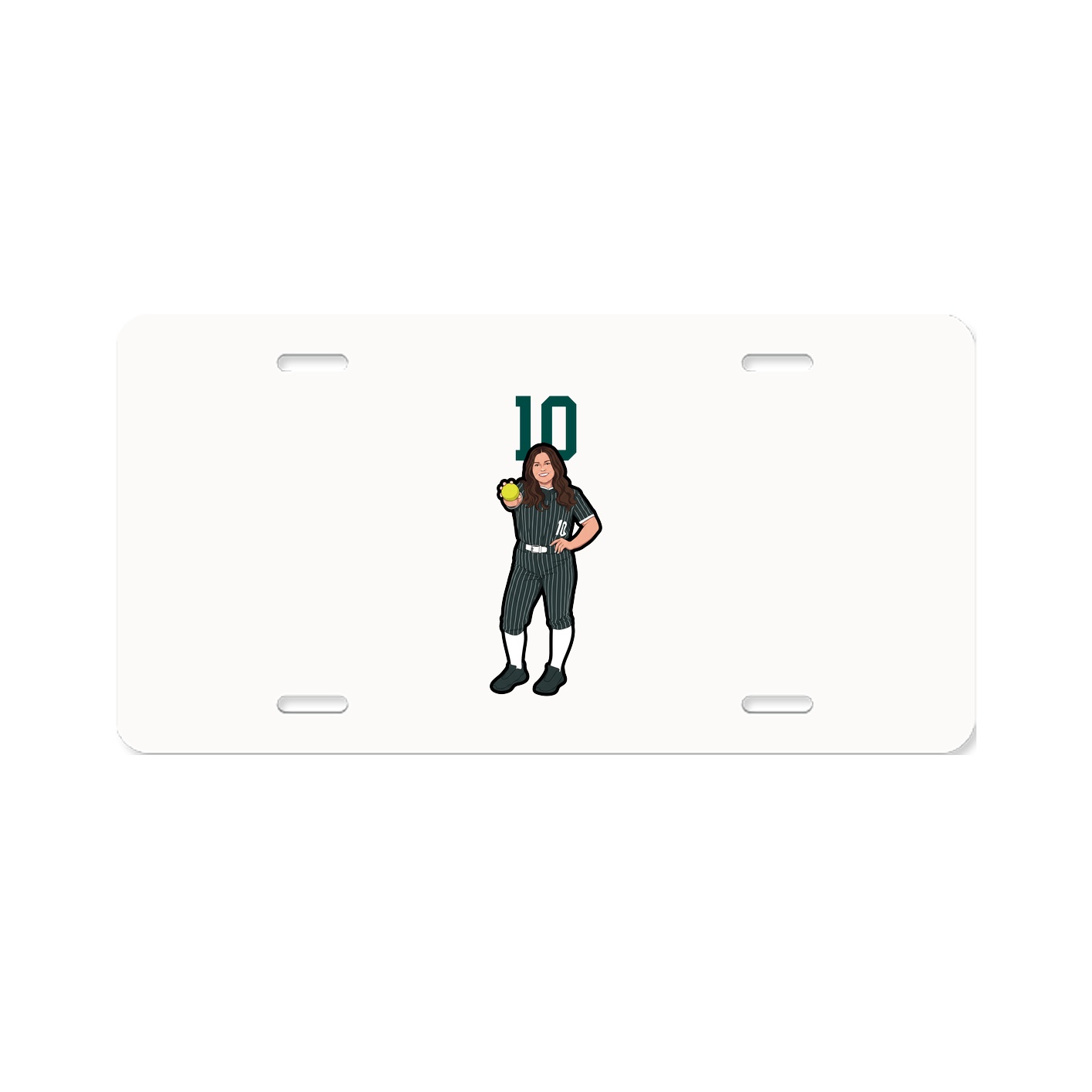License Plate — Number Top in Classic