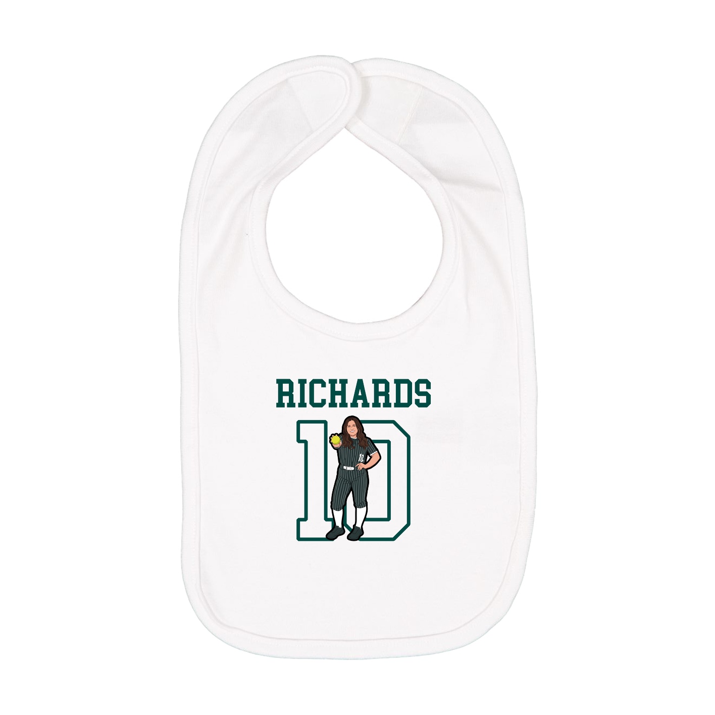 Infant Bib — Shirsey in White