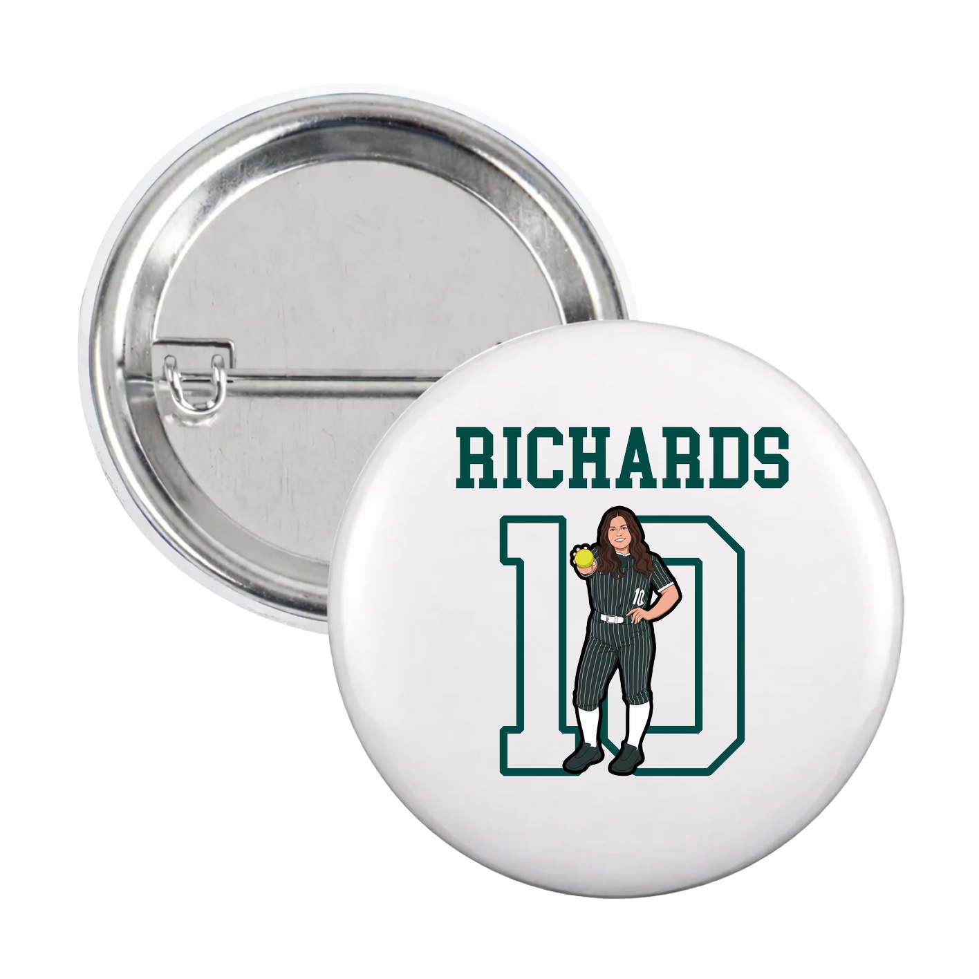 Game Day Button — Shirsey in White