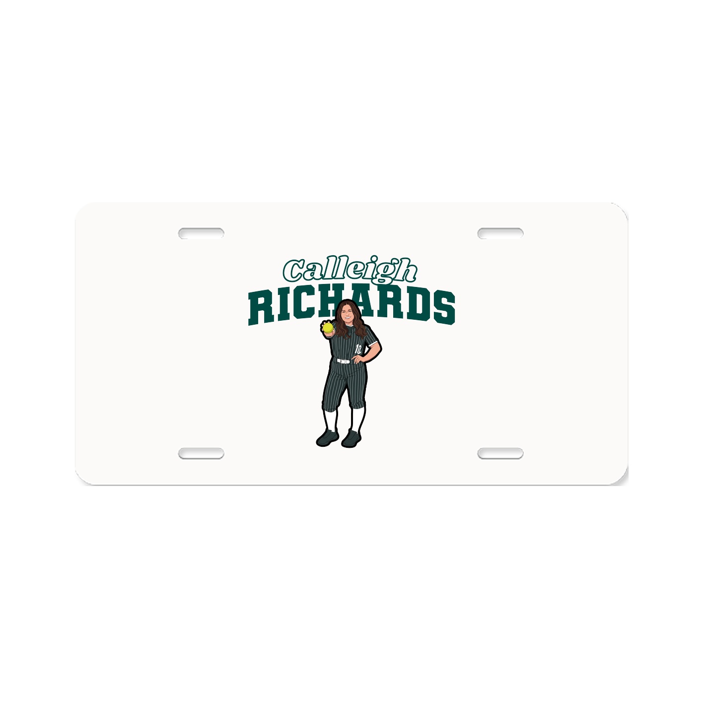 License Plate — Name Arch in Classic