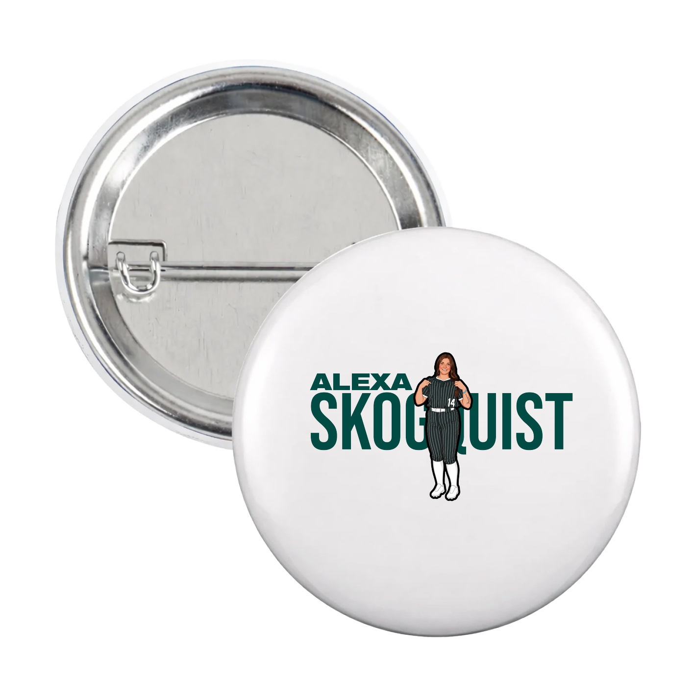 Game Day Button — Player Name in White