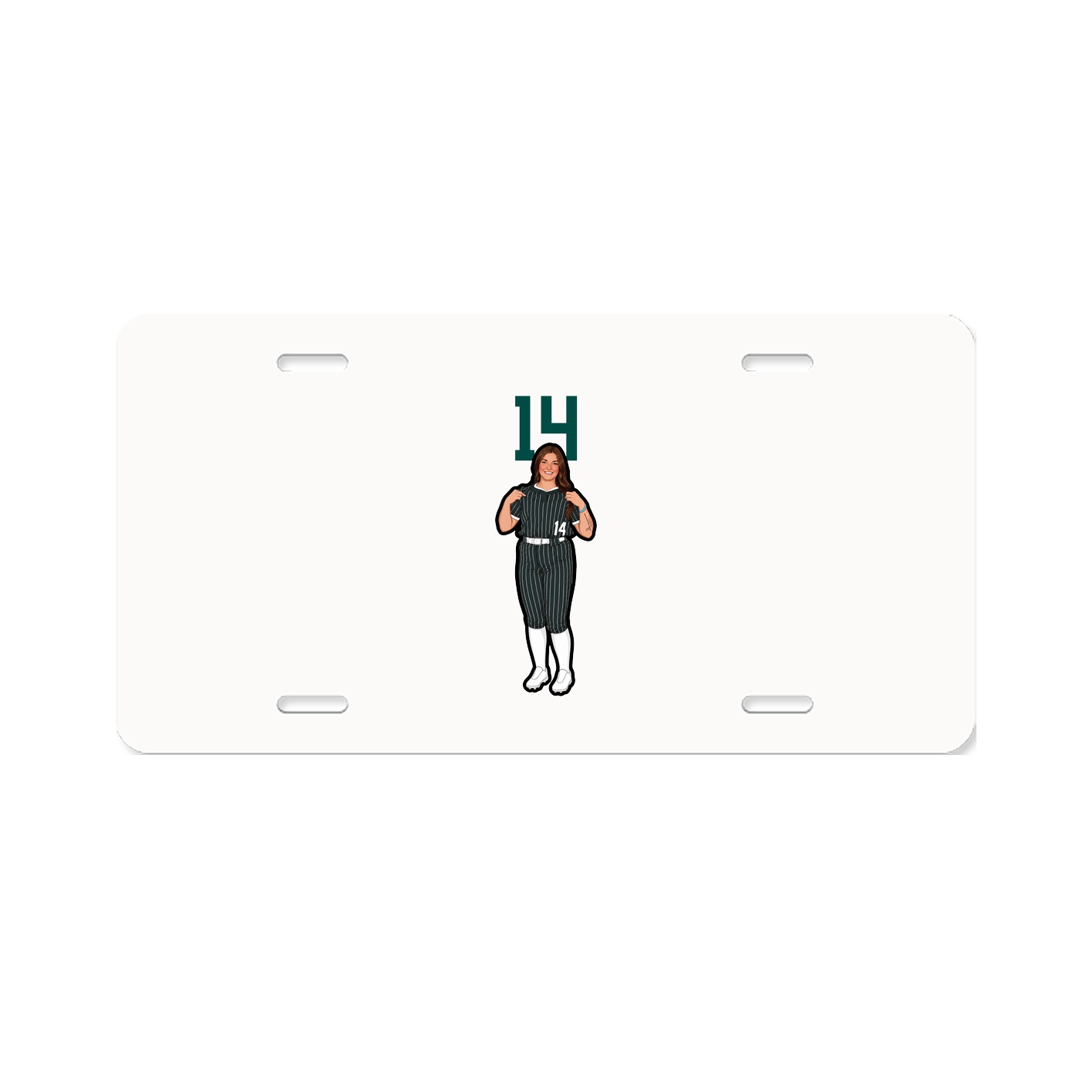 License Plate — Number Top in Classic