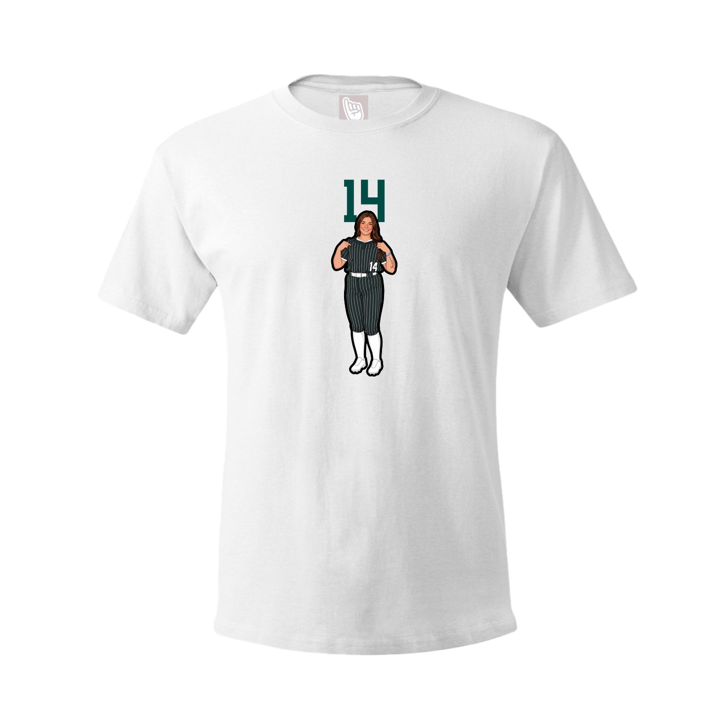 Tee — Number Top in White