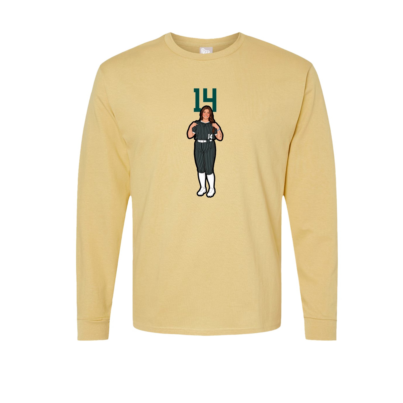 Long Sleeve Tee — Number Top in Vegas Gold