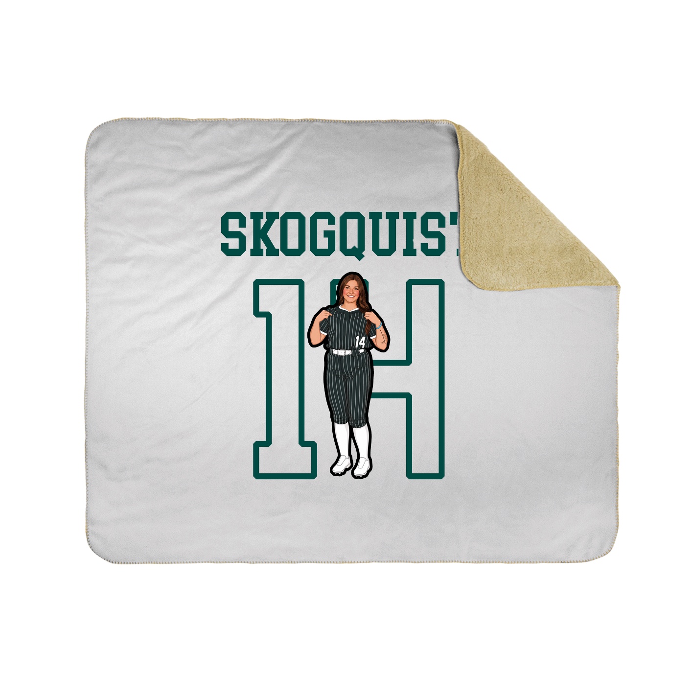 Throw Blanket — Shirsey in White