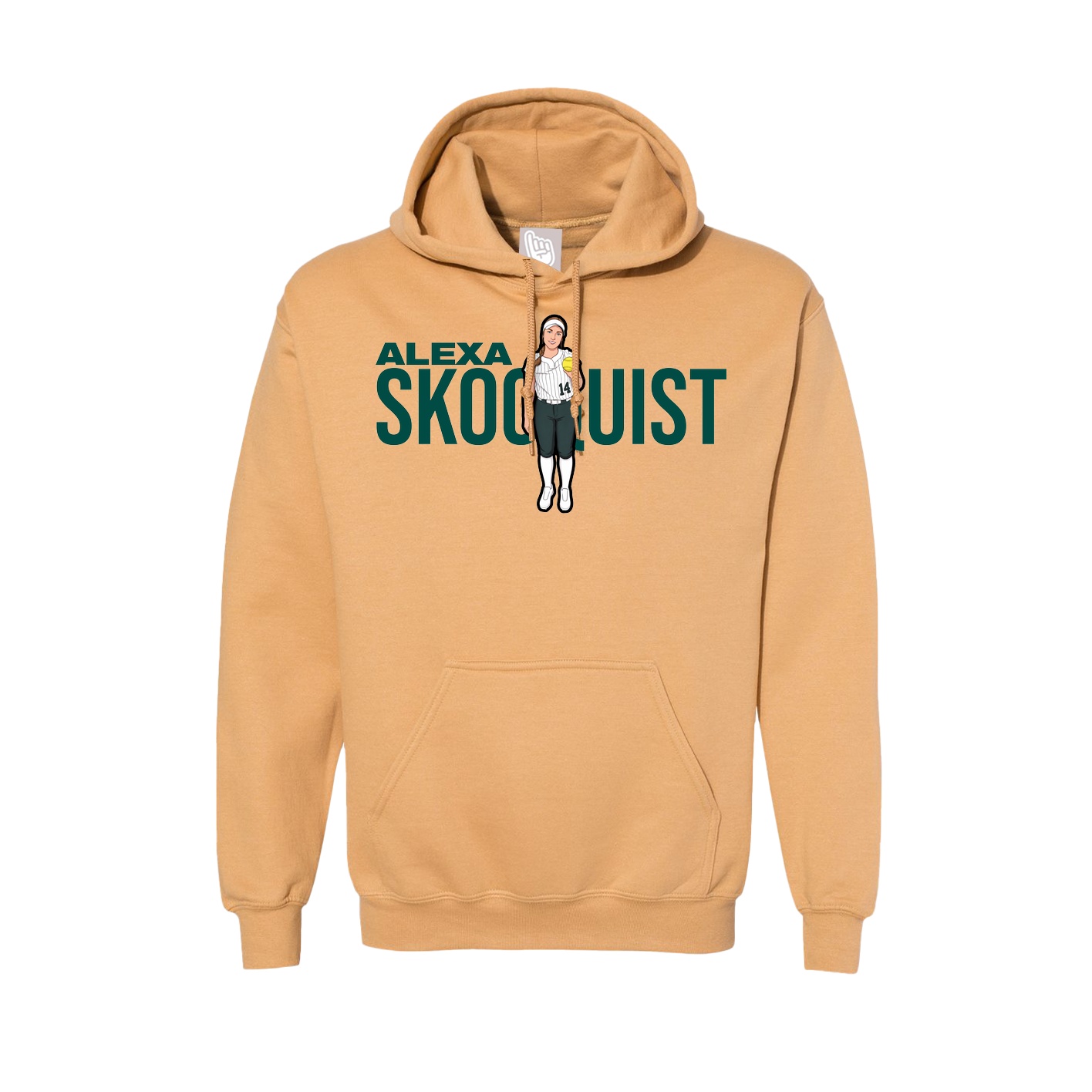Hoodie — Player Name in Vegas Gold