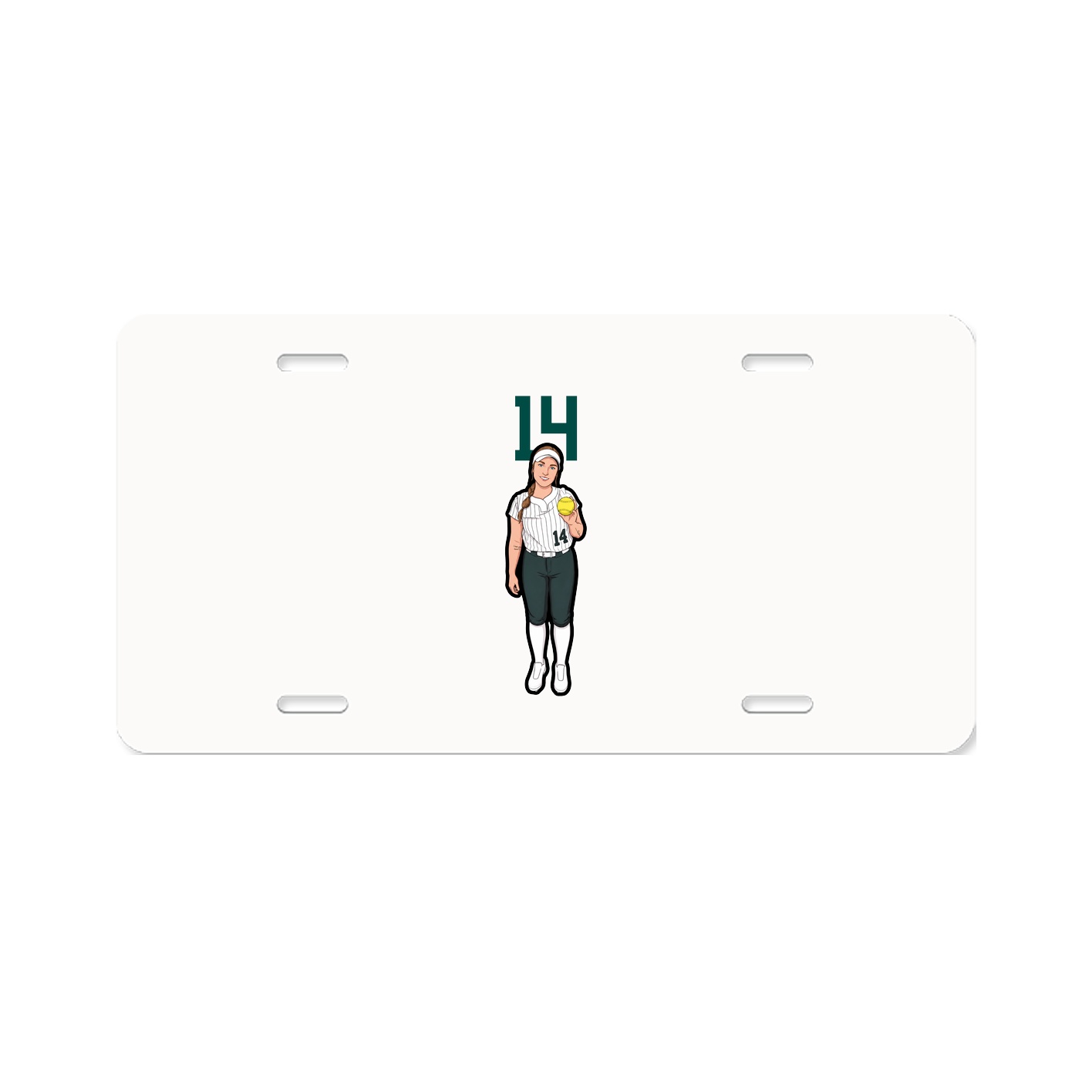 License Plate — Number Top in Classic