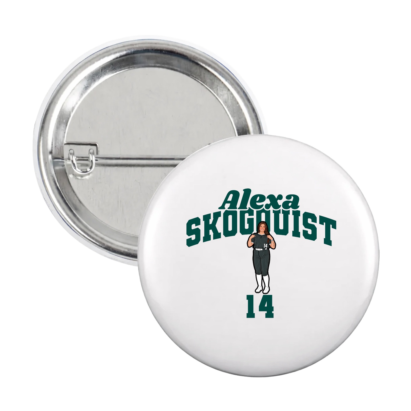 Game Day Button — Signature Arch in White