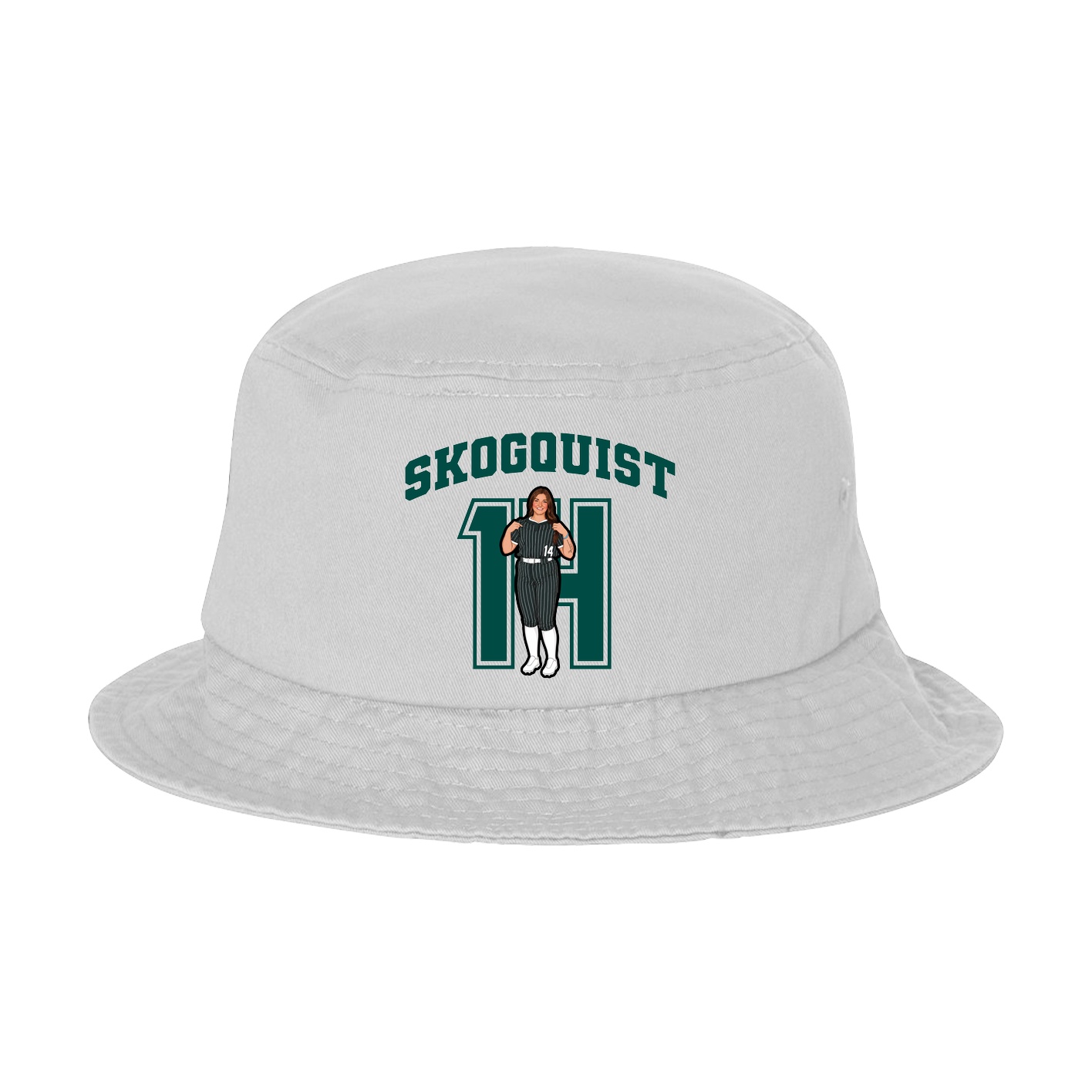 Bucket Cap — Number in White