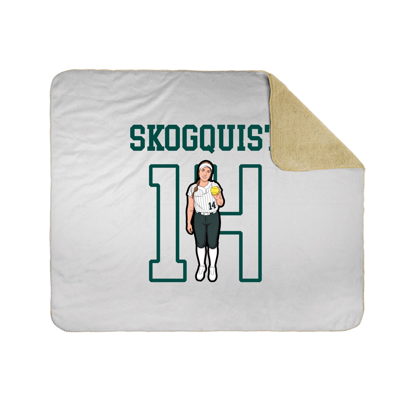 Throw Blanket — Shirsey in White