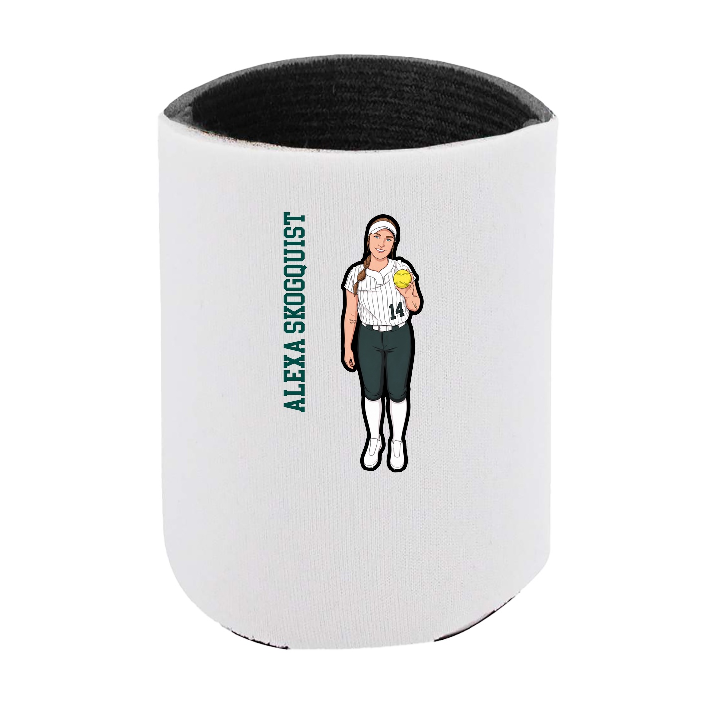 Can Holder — Name Vertical in White