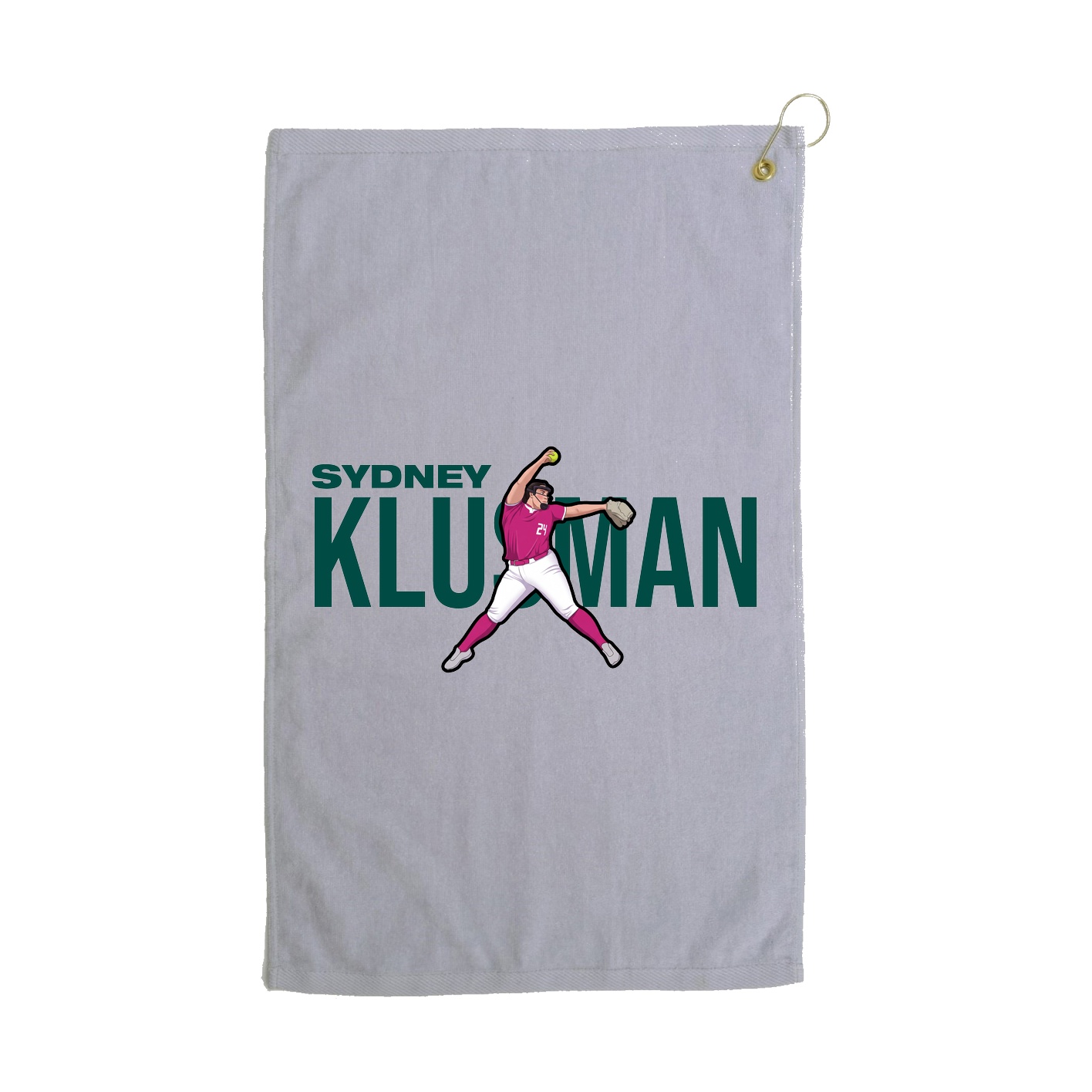 Golf Towel — Player Name in Grey