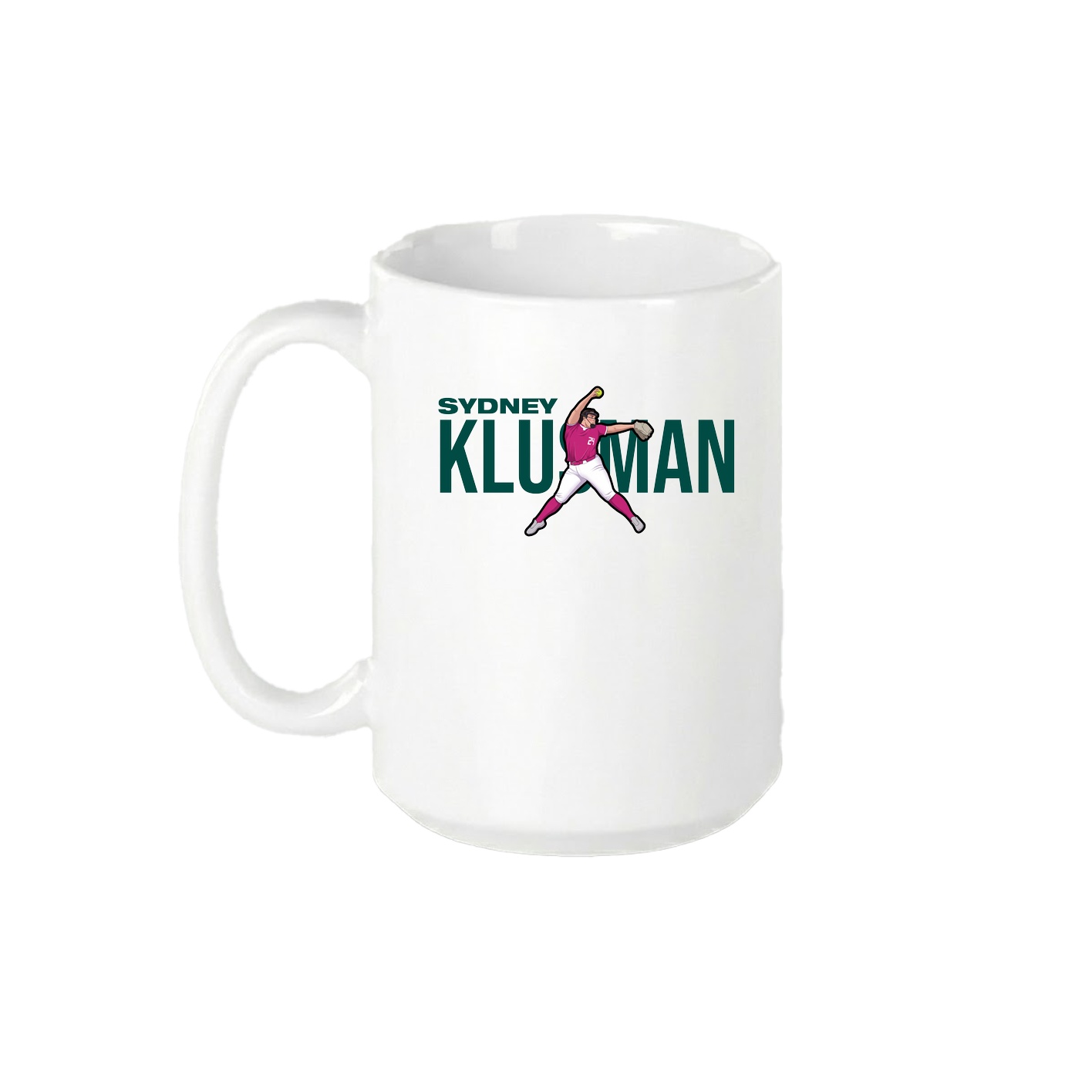 15oz Coffee Mug — Player Name in White