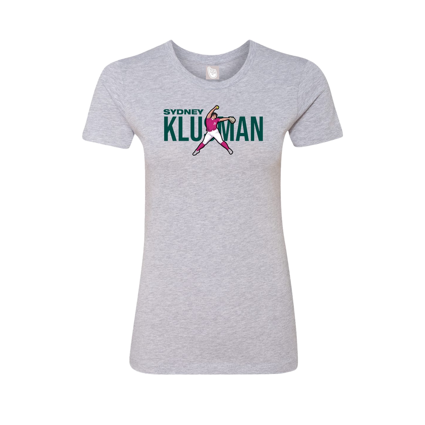 Fitted Women's Tee — Player Name in Grey